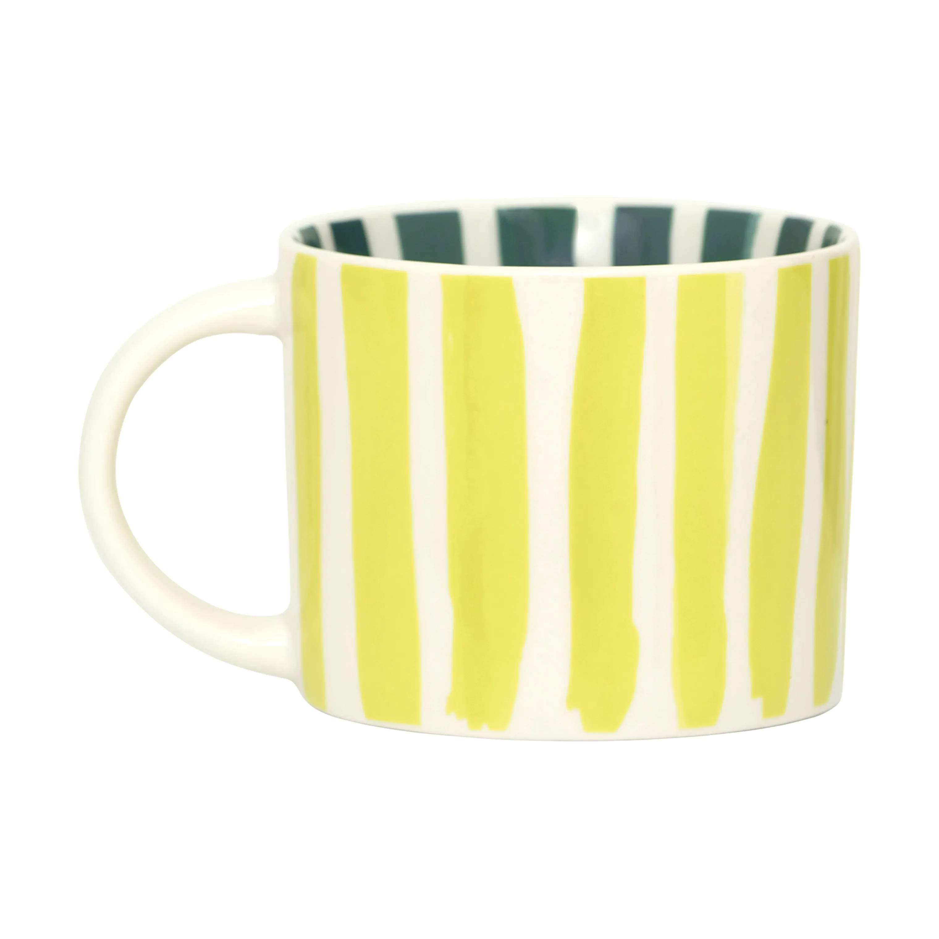Urban Nature Culture Krus og kopper med hank Tazza Kaffekop i Grøn/striber, 3