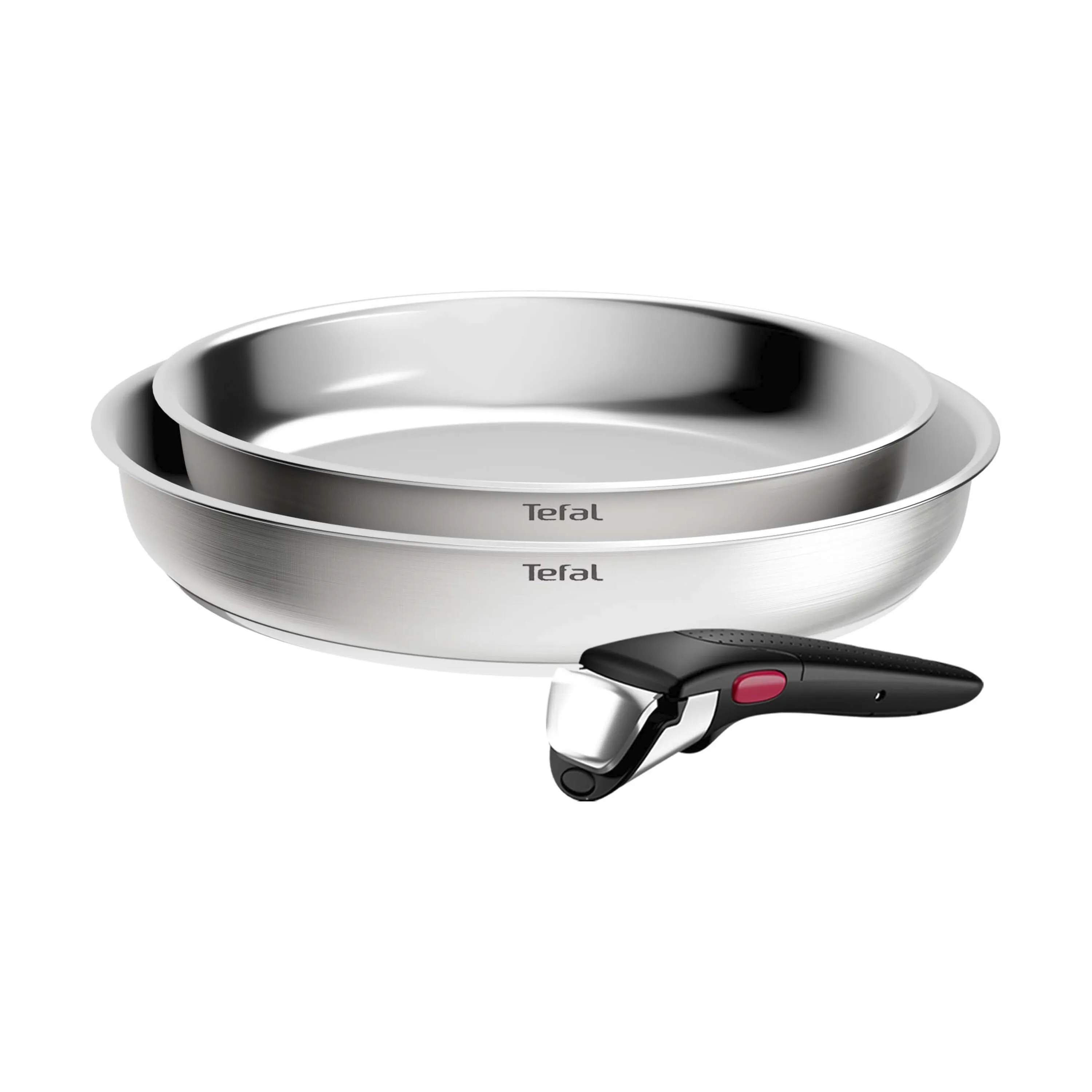 Tefal Stegepander Ingenio Emotion Plus SS Stegepandesæt - 3 dele i Sølvfarvet, 1