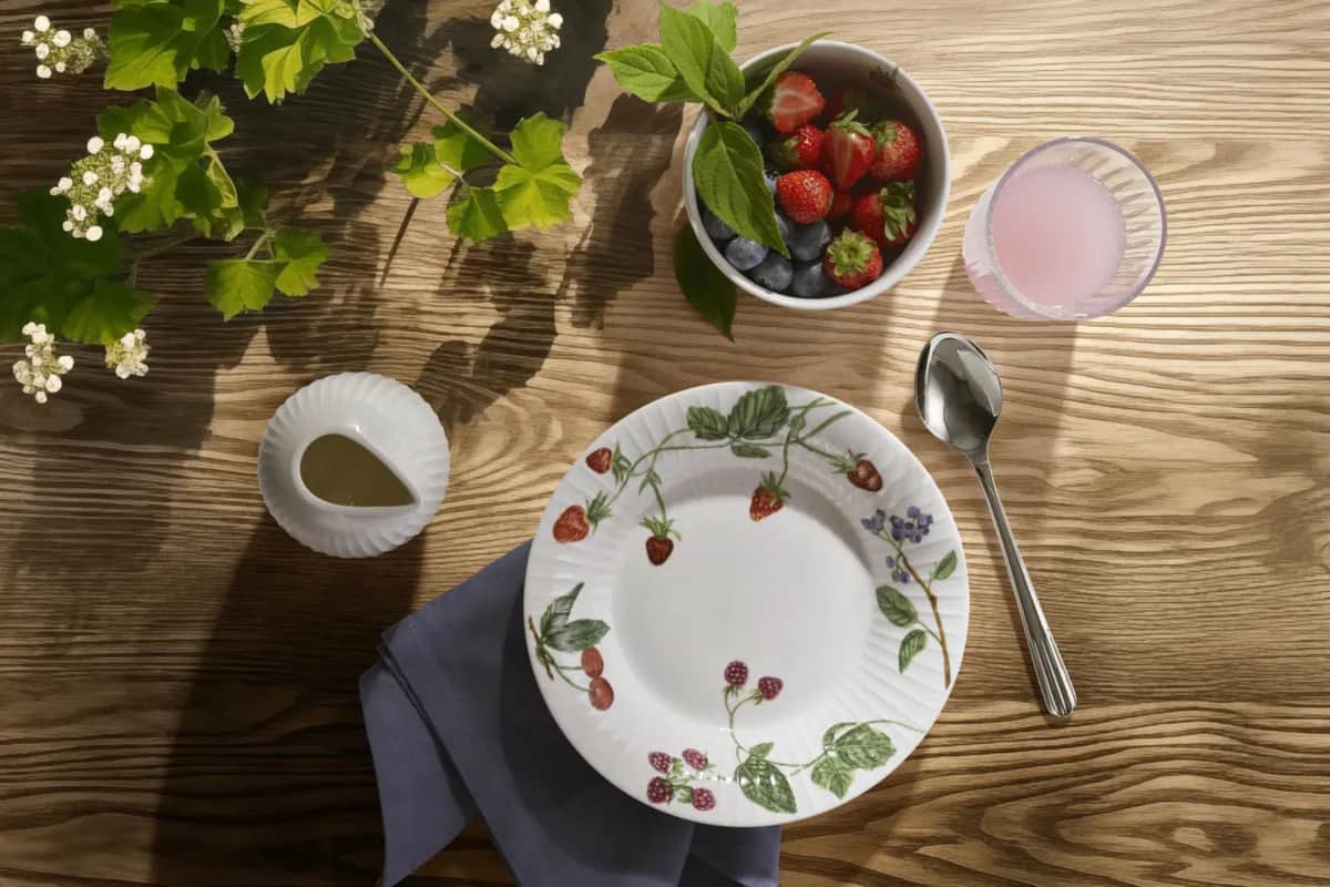 Kähler Middagstallerkener Hammershøi Sommer Tallerken i Engblomster, 3