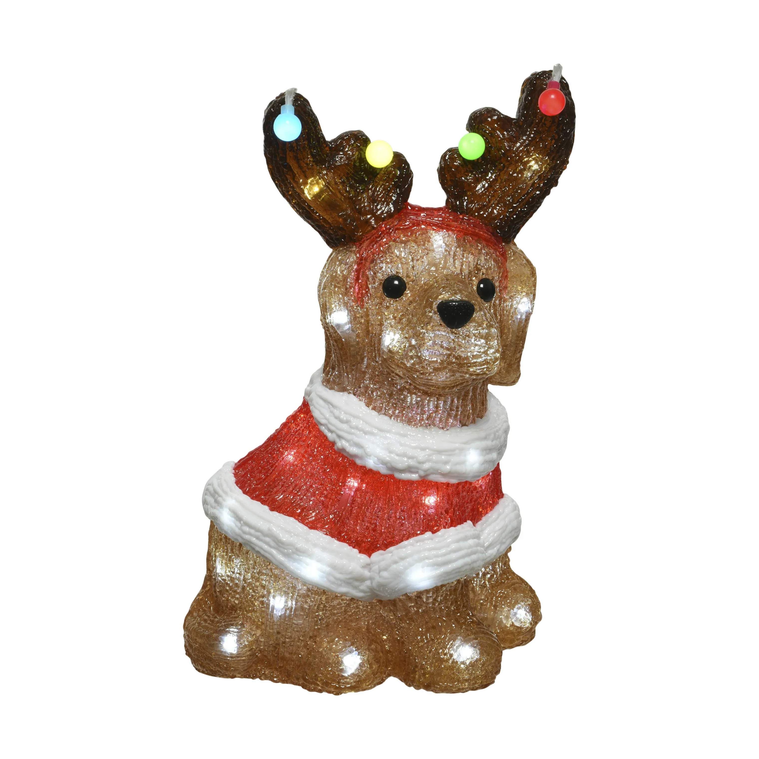 Casa Christmas lysdekoration LED-figur - Hundehvalp