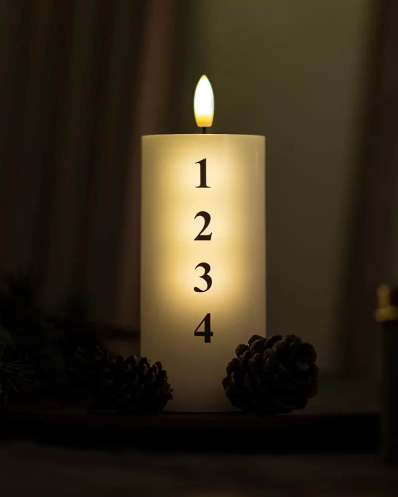 Sirius adventslys Sille Advent i Hvid/sort, 2