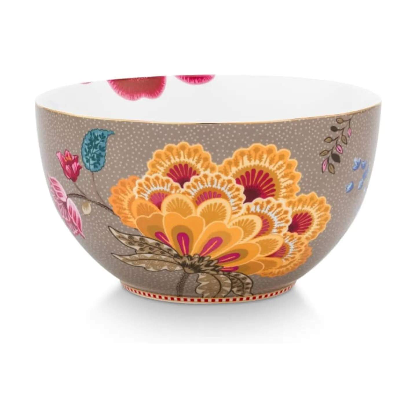 PIP Studio Serveringsskåle Blooming Tales Skål i Khaki, 18 cm, 1