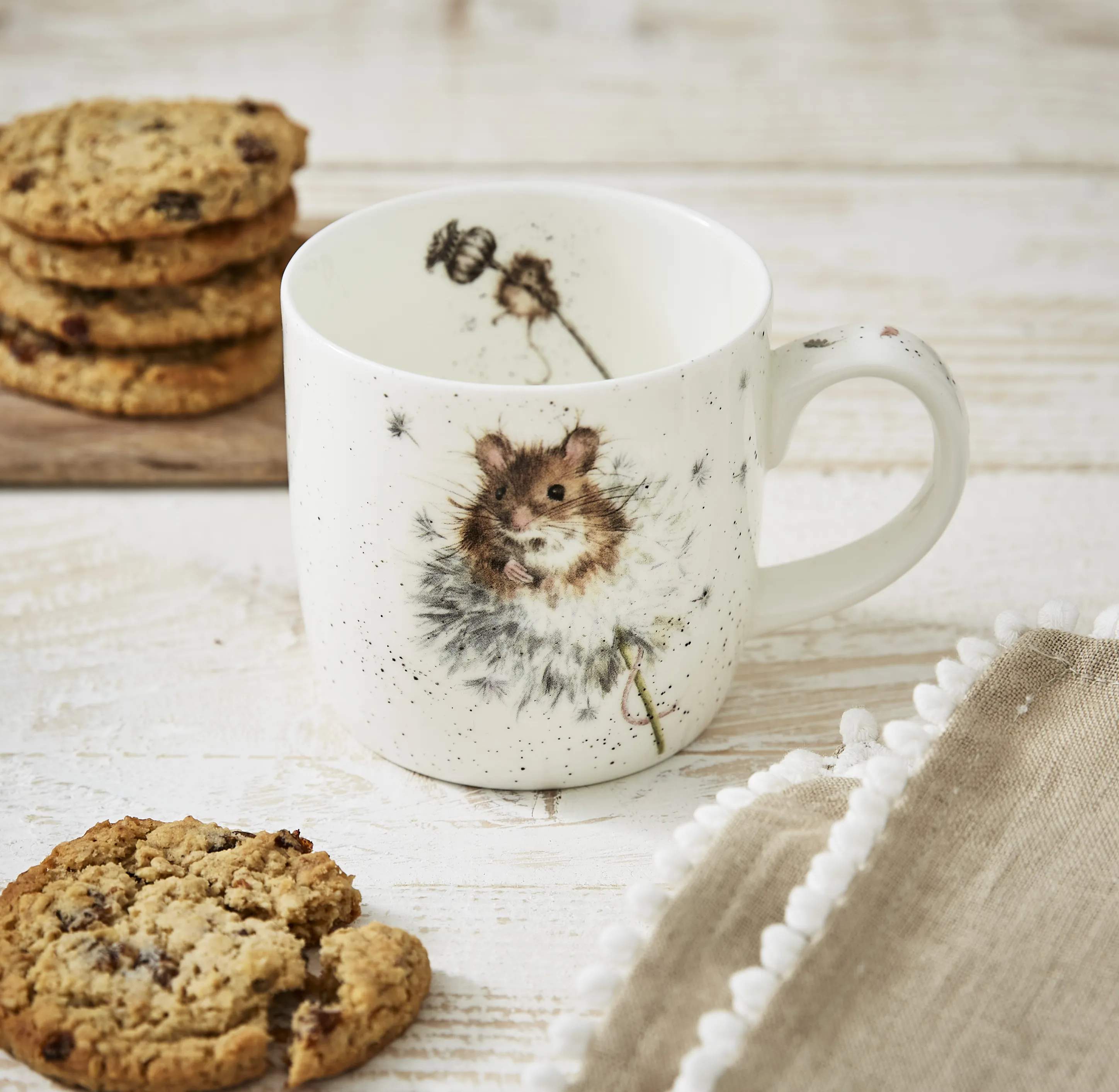 Royal Worcester Krus og kopper med hank Wrendale Krus - Country mice i Sød mus, 3
