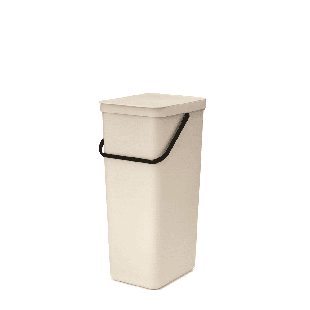 Brabantia Spande uden pedal Sort & Go Affaldsspand i Soft Beige, 40 L, 1