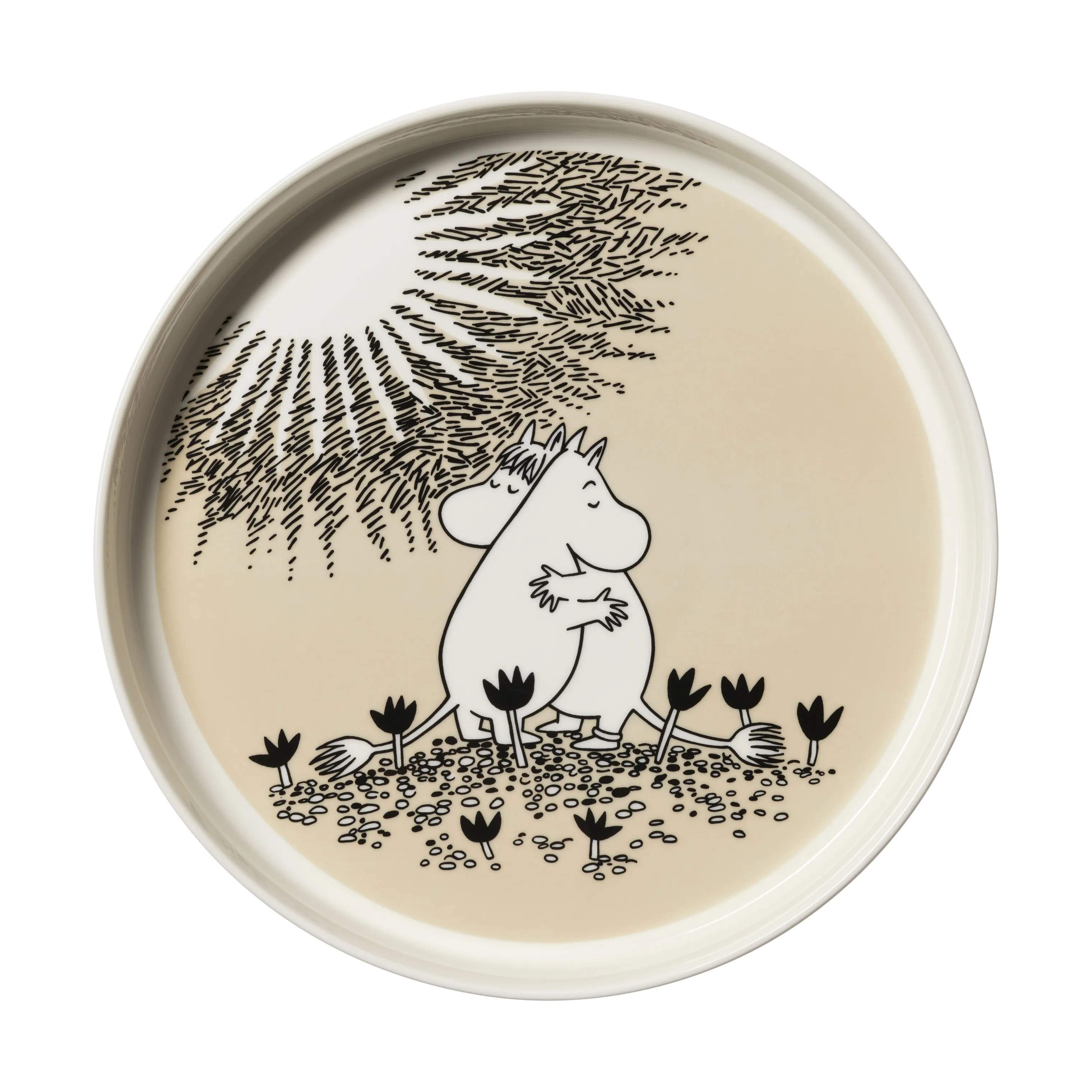 Moomin Arabia Tærteforme og fade Kærlighed beige Love Beige Tærtefad i Beige, 1