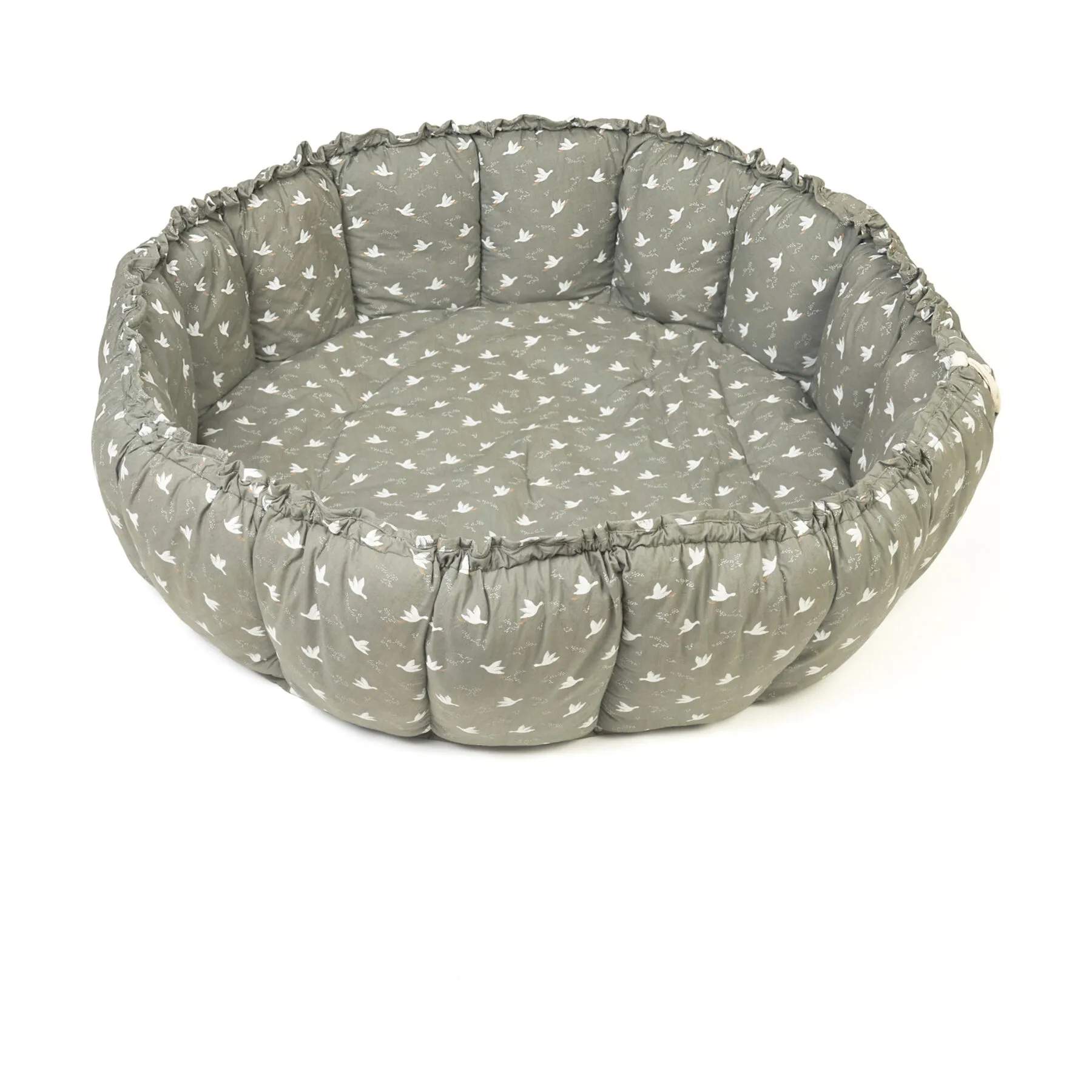Play&Go Til børneværelset Bloom Babynest Legemåtte i Grøn m fugle, 1