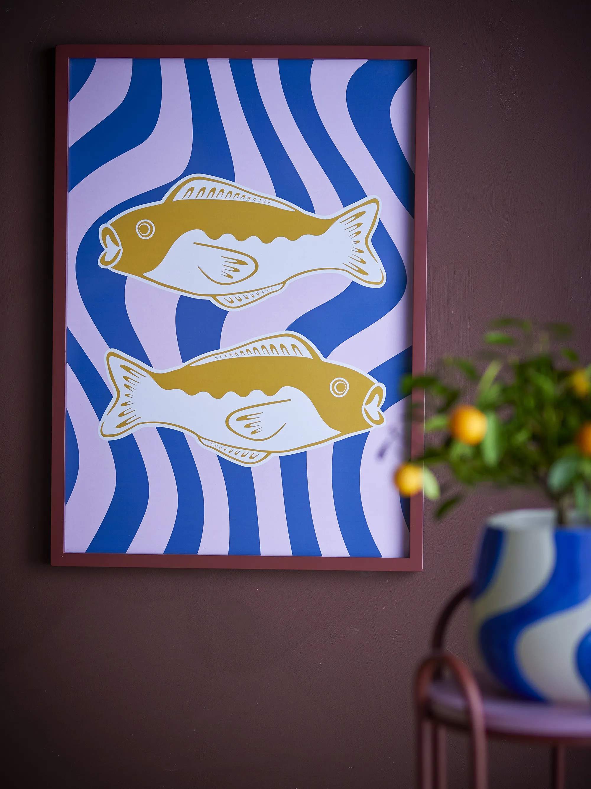 Bloomingville Plakater Billede - Remy Illustration med ramme i Remy, 2