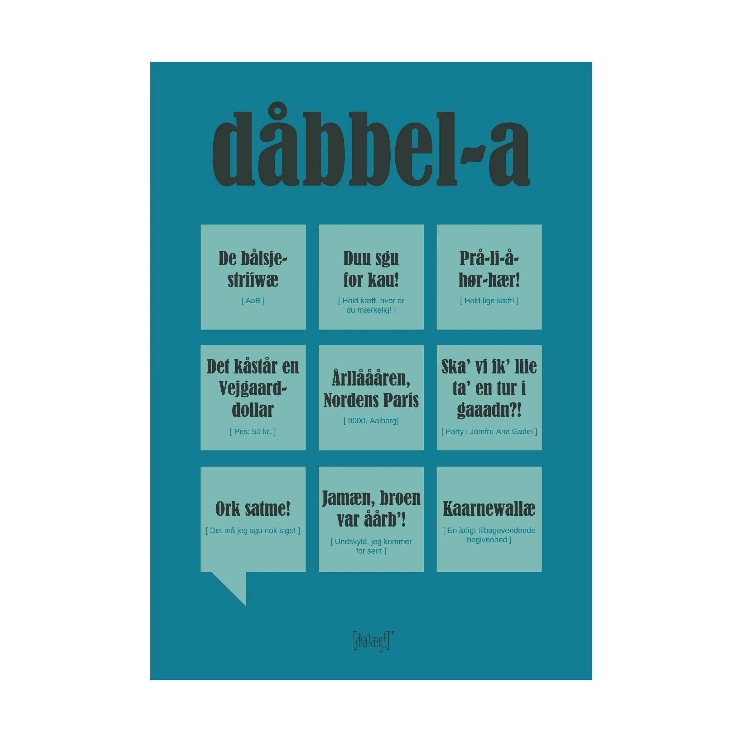 Dialægt plakater Plakat - Dåbbel-A