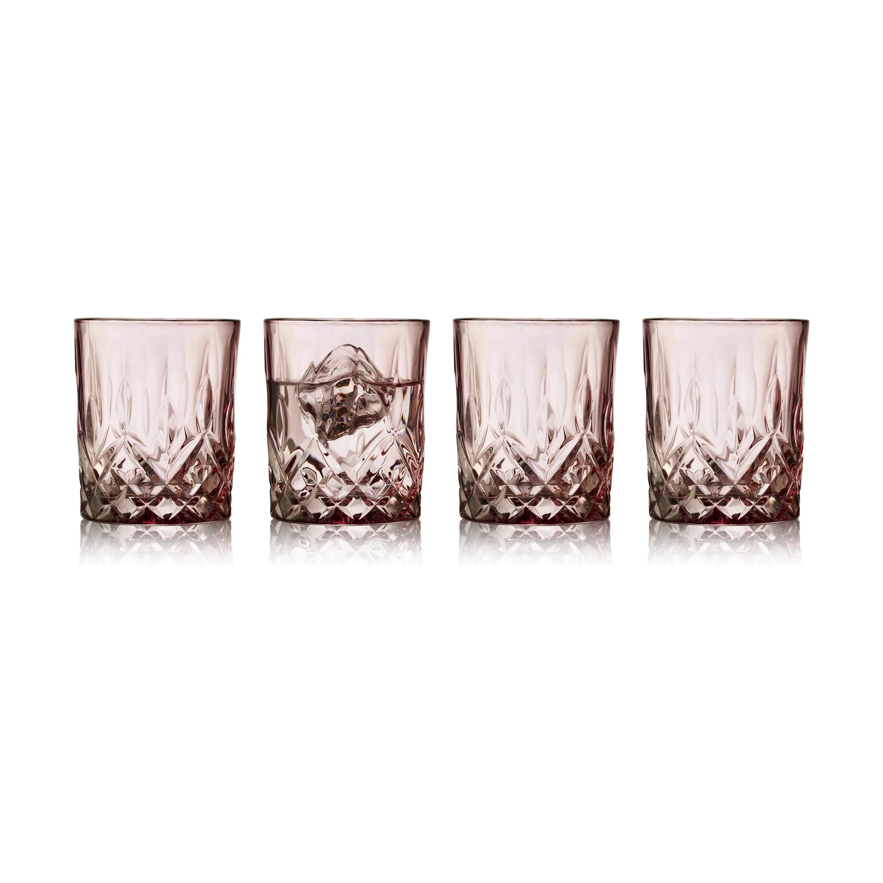 Sorrento Whiskyglas - 4 stk., pink, large
