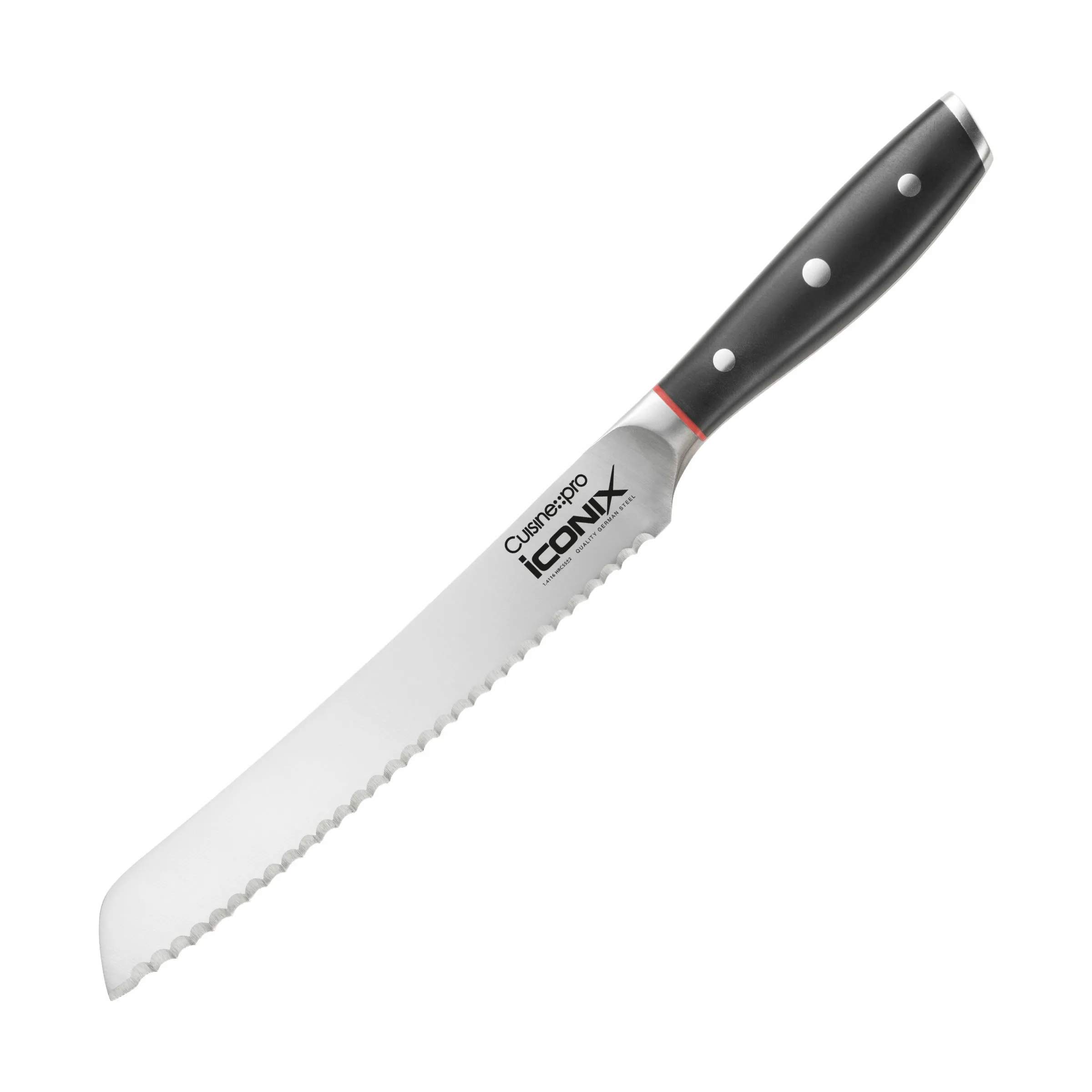 iconiX™ Brødkniv, sølv/sort, large