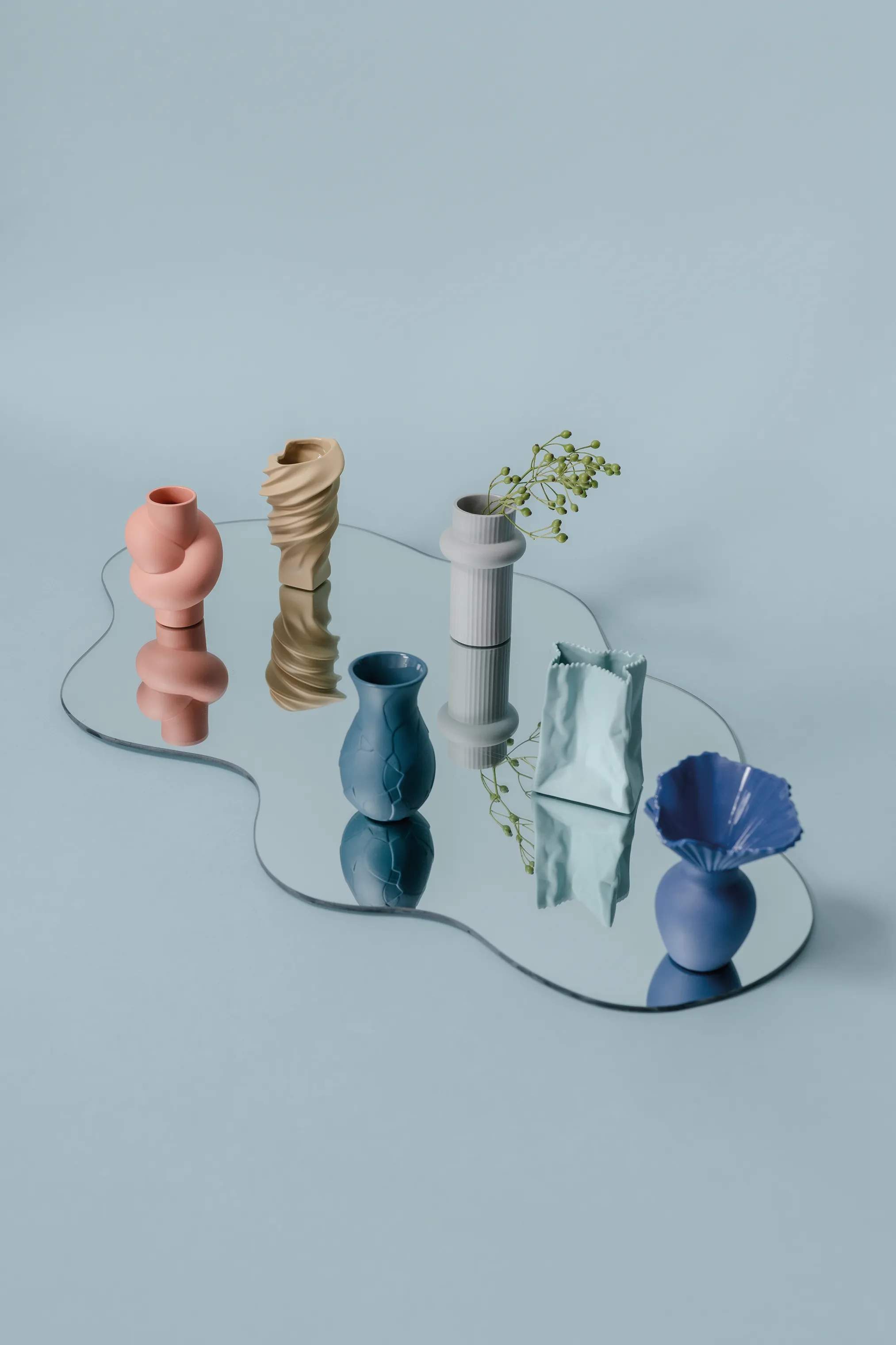 Rosenthal Vaser Node Vase i Koralfarve, 9,8 cm, 5