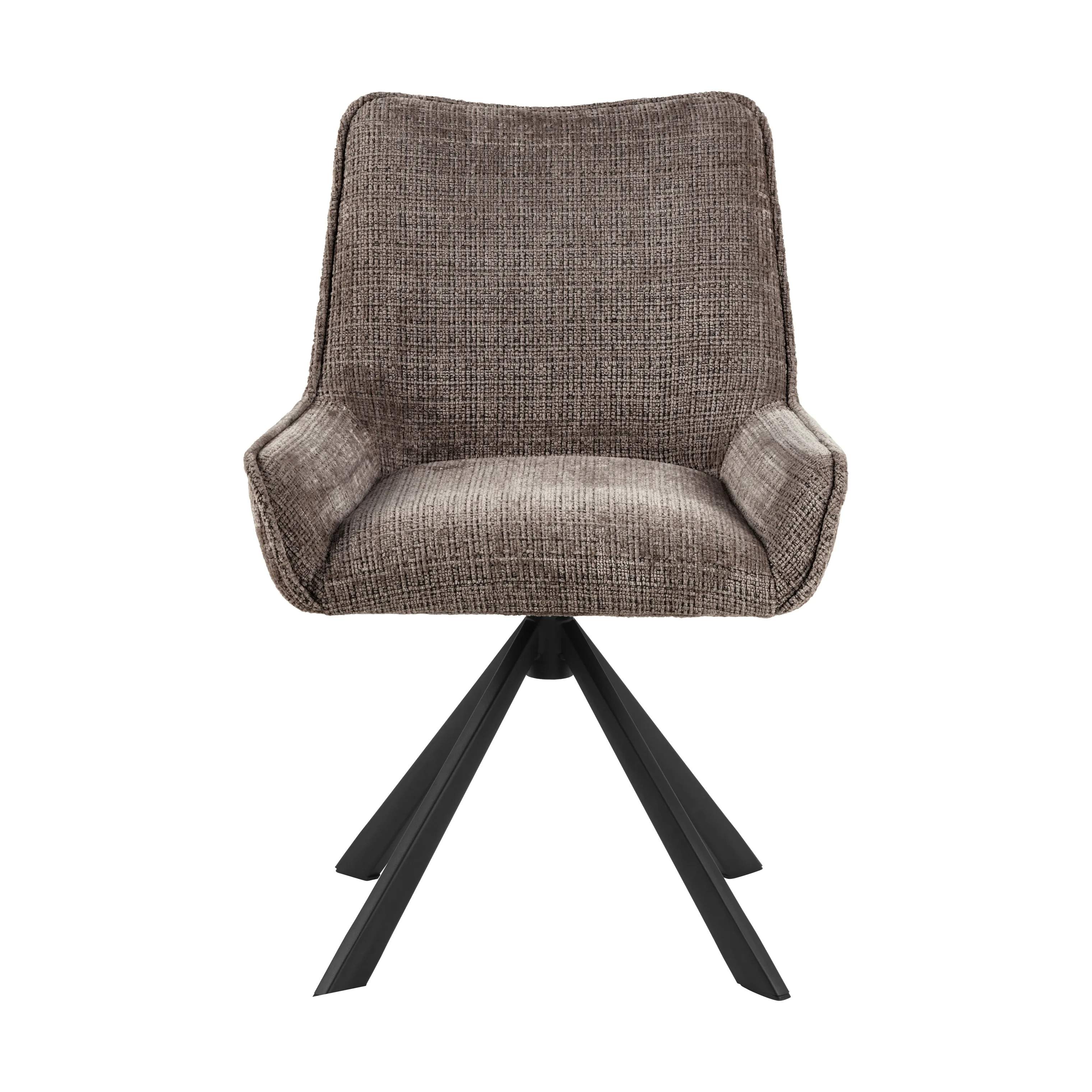 CASA Living Spisebordsstole Eddie Spisebordsstol - 2 stk i Brun/mat sort, 8