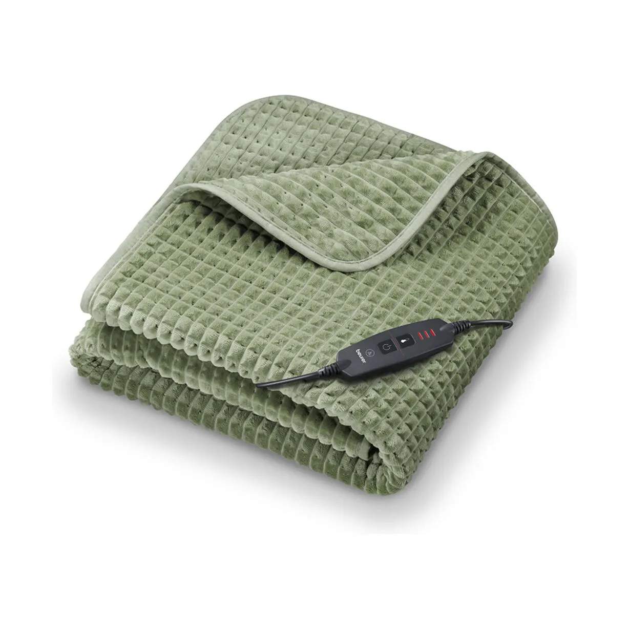 Beurer Varmetæpper HD 72 Waffle Varmeplaid i Grøn, 1