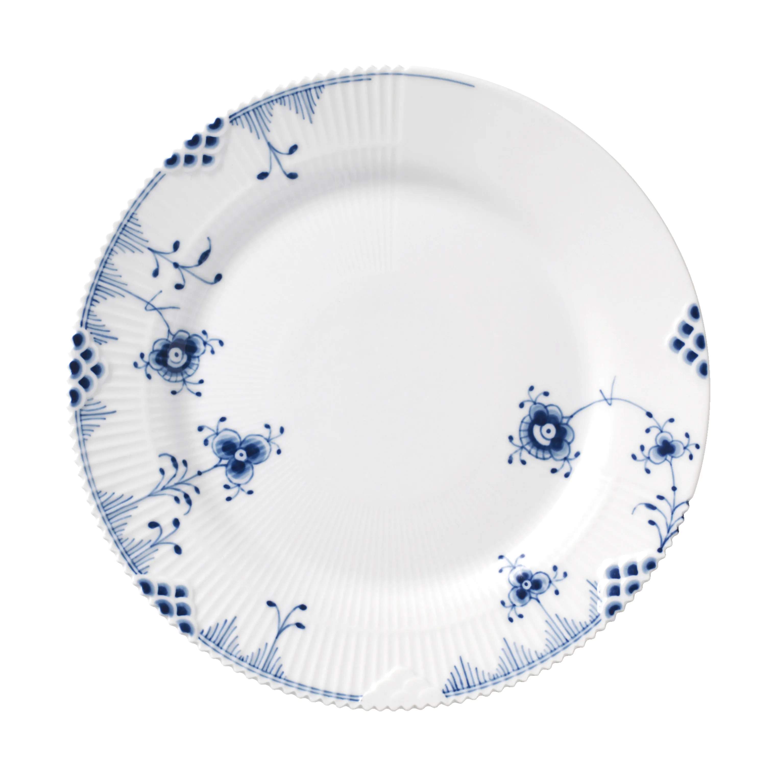 Royal Copenhagen Kagetallerkener Blå Elements Desserttallerken i Koboltblå/hvid, 1