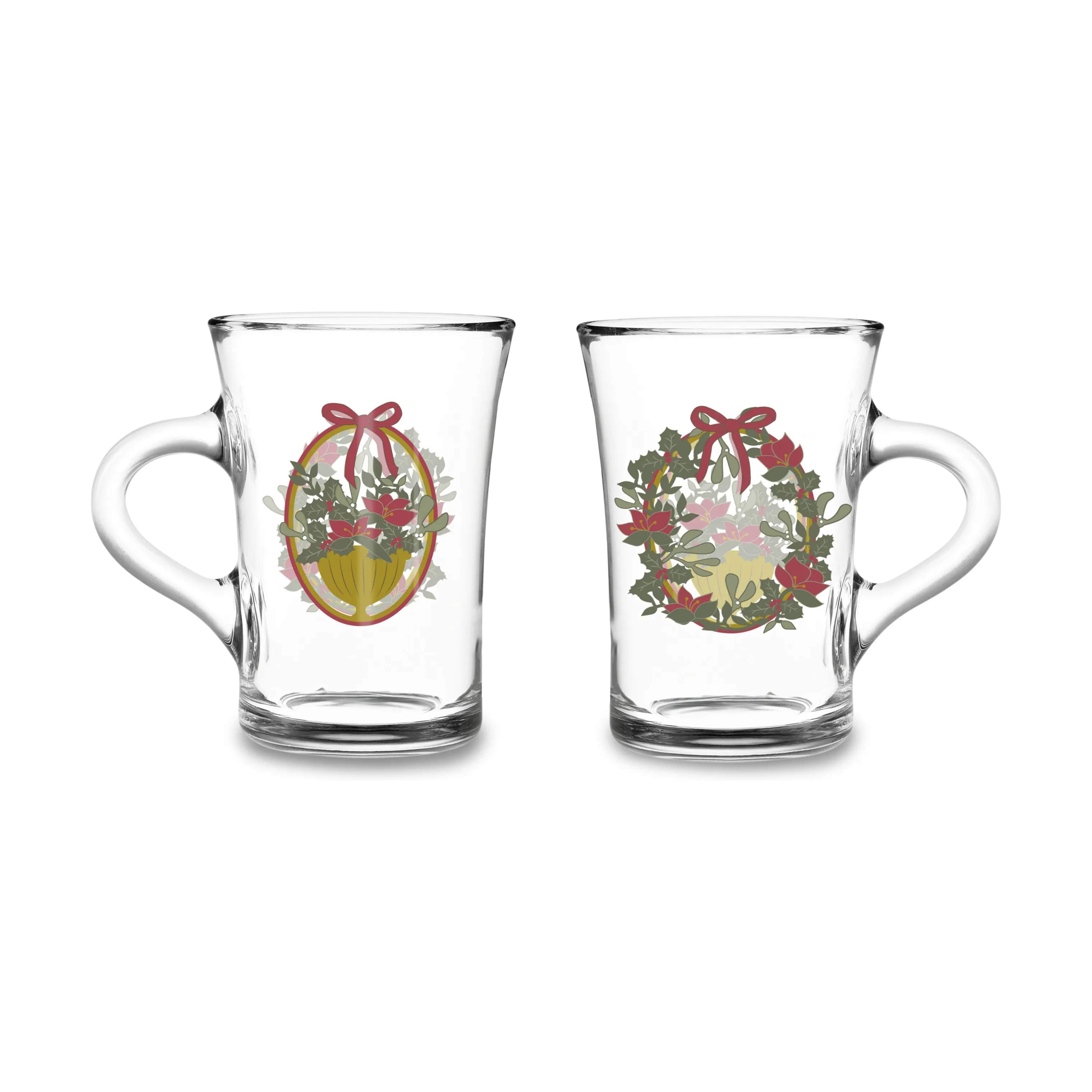 Christmas 2025 Hotdrink Glas - 2 stk., multifarvet, large