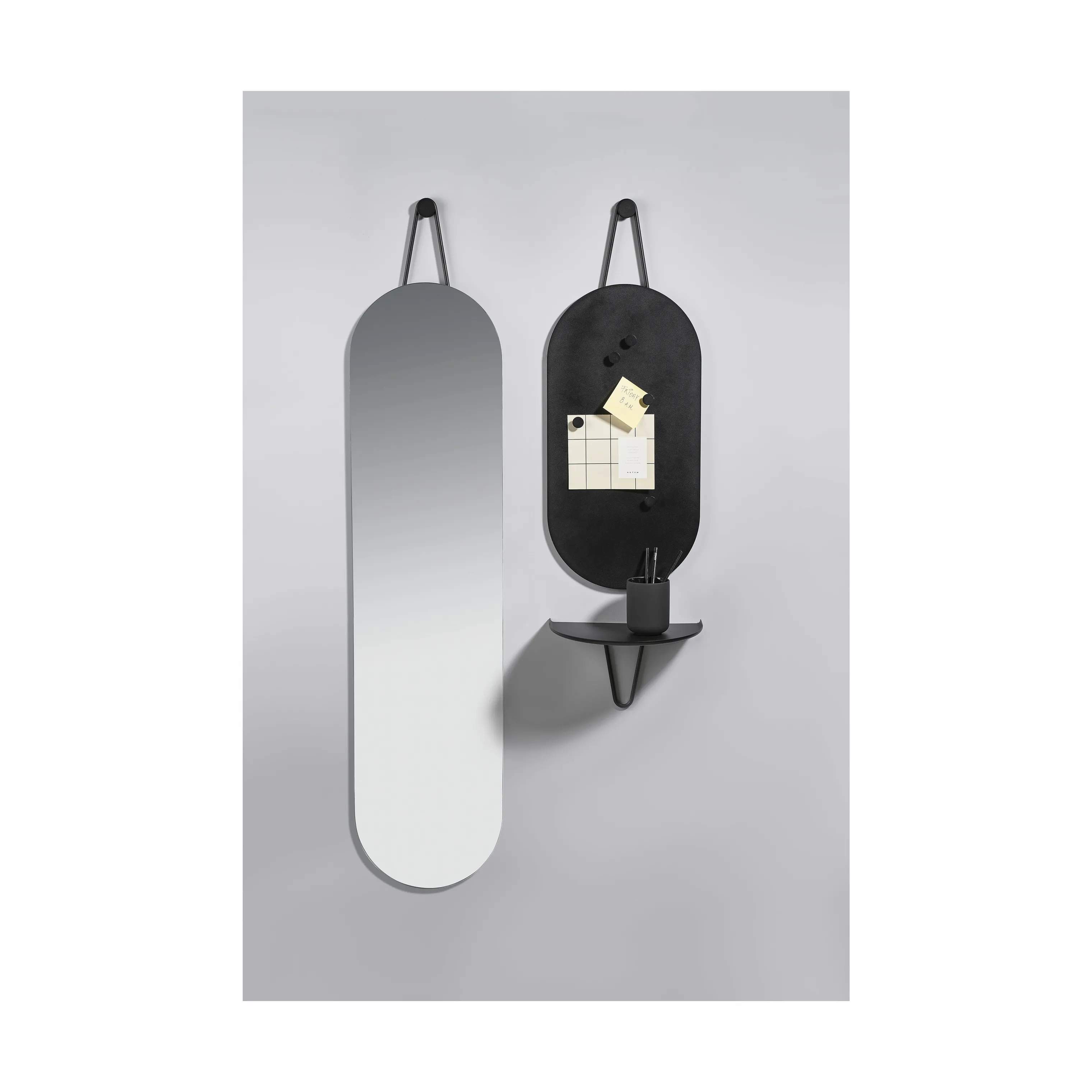 Zone Spejle A-collection A-Wall Vægspejl i Black, B30 x L120 cm, 2
