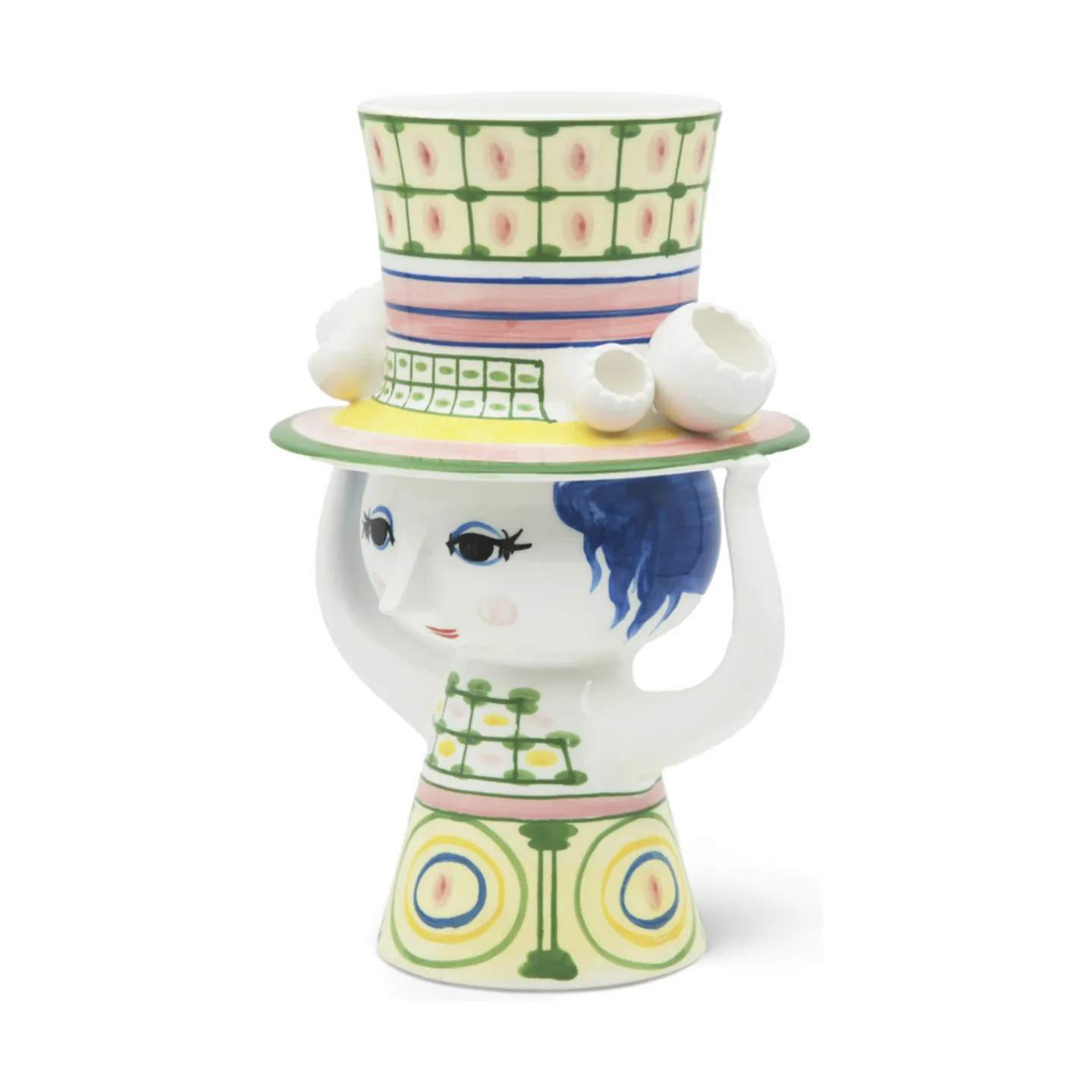 Bjørn Wiinblad Vaser Lady With Hat Vase i Grøn, 4