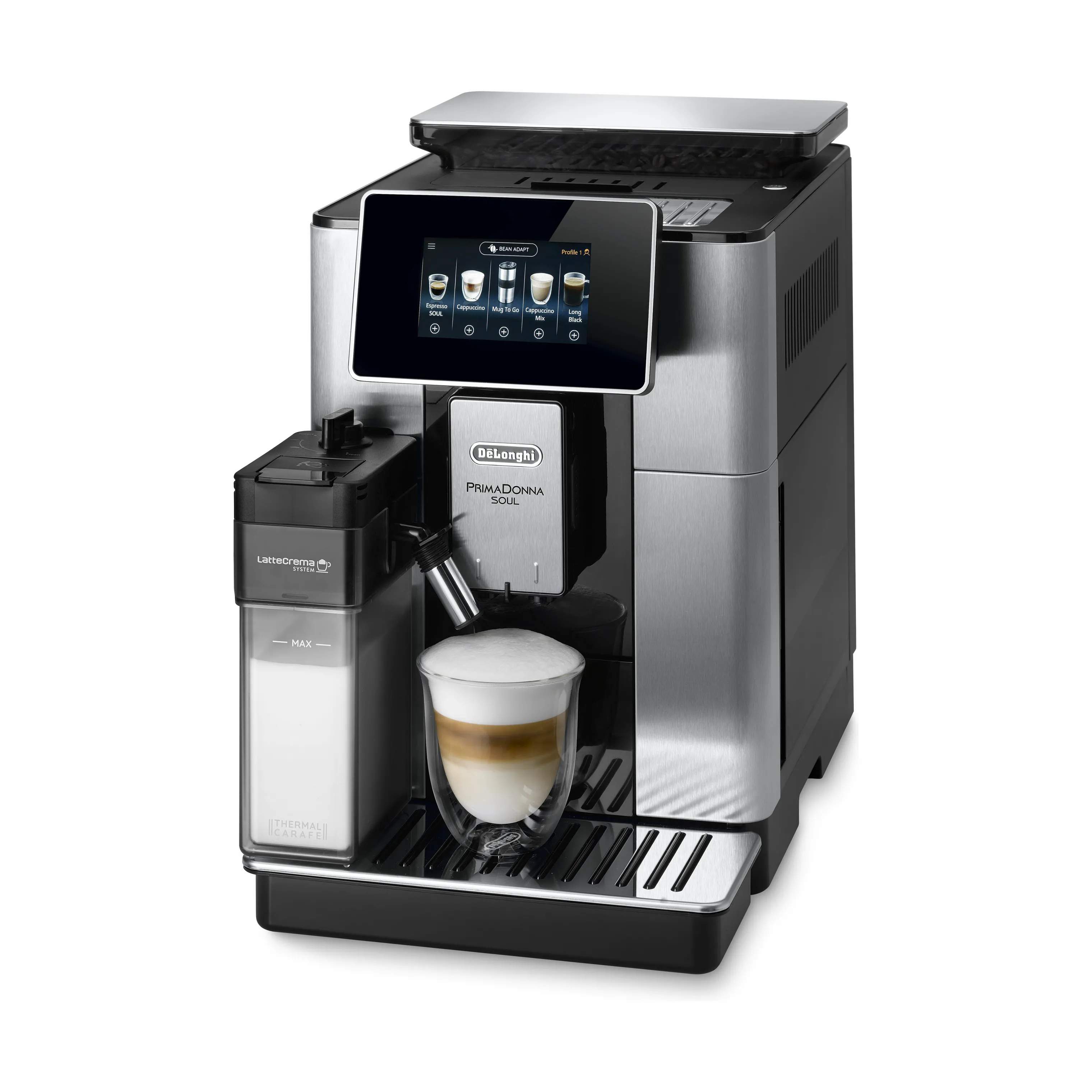 DeLonghi Espressomaskiner PrimaDonna Soul Espressomaskine i Sølvfarvet, 4