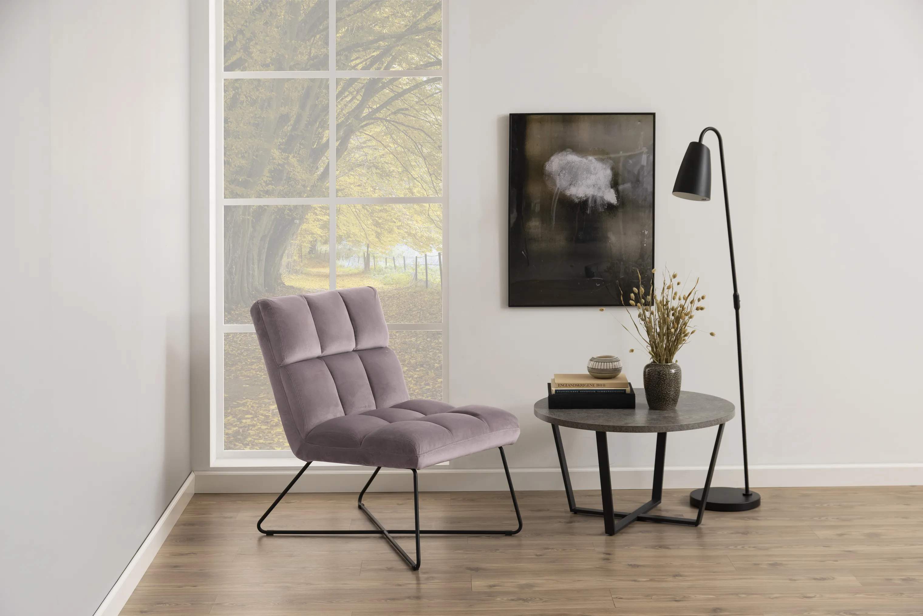 CASA Living Lænestole Alba Loungestol i Dusty rose, 3
