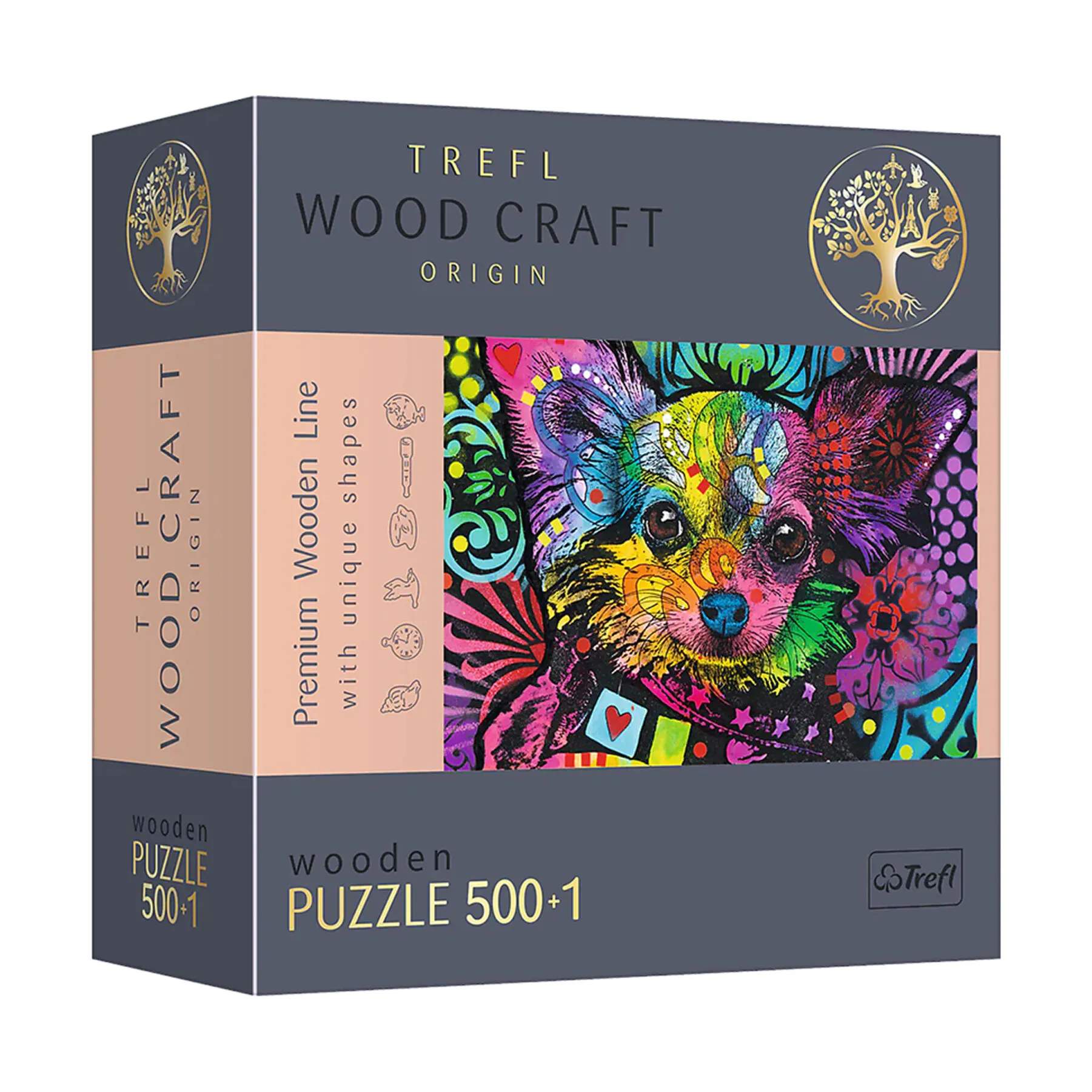 Spilbræt Puslespil Puzzle Puslespil - Colorful Puppy i Colorful Puppy, 1