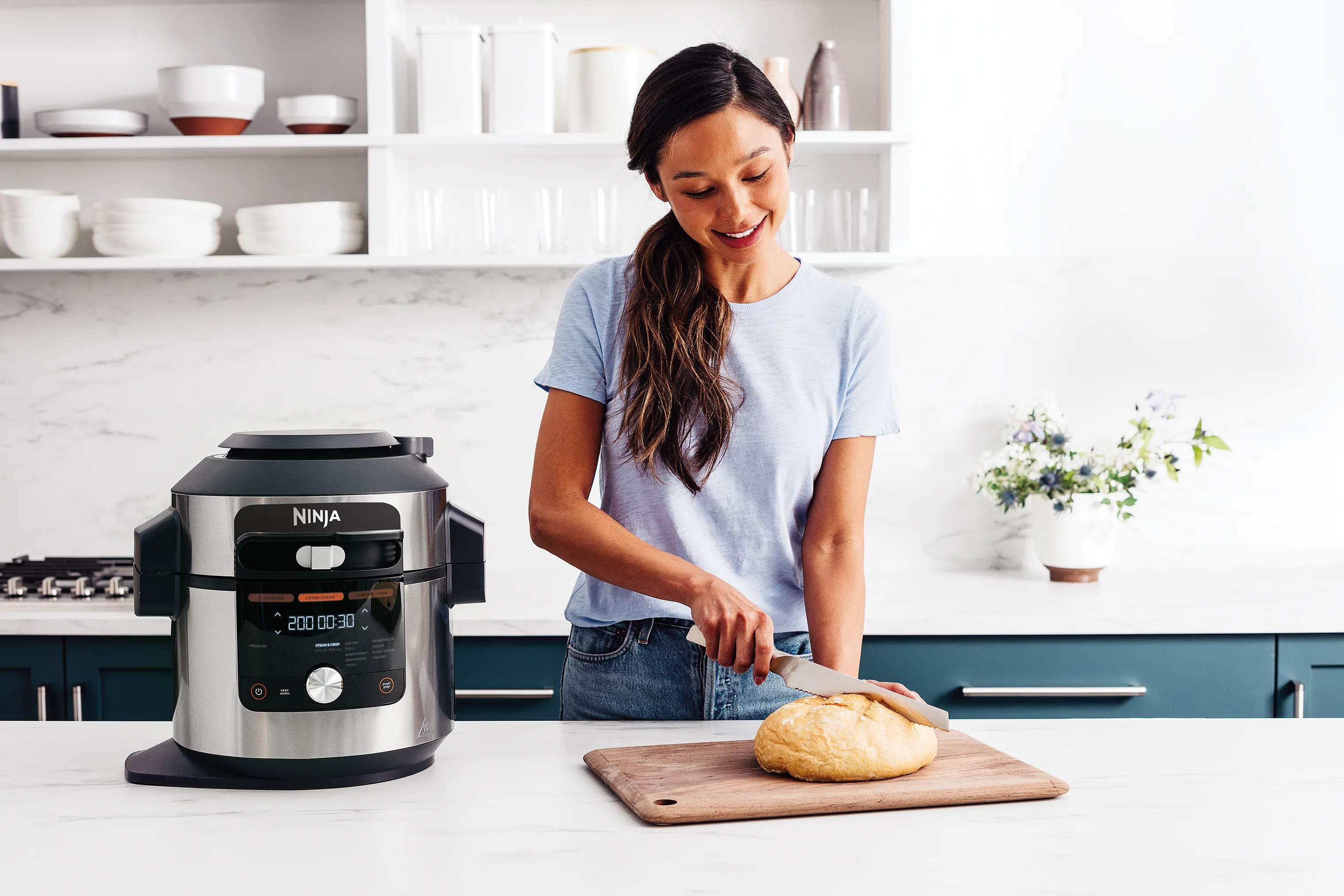 Ninja Slowcookere og multicookere Foodi ONE-Lid Multicooker 14-i-1 i Stål/sort, 3