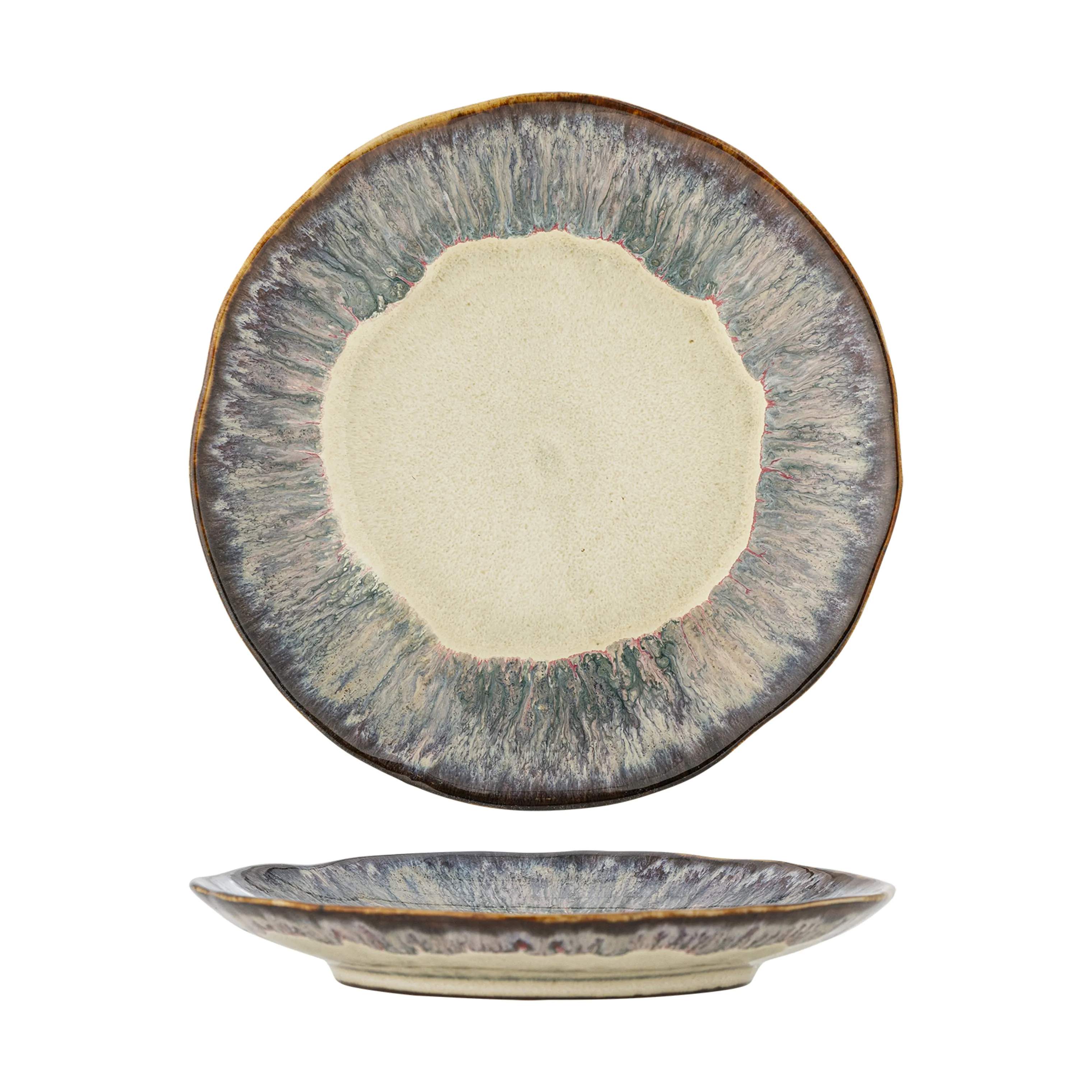 Bloomingville Kagetallerkener Imogen Tallerken i Multifarvet/beige, 1