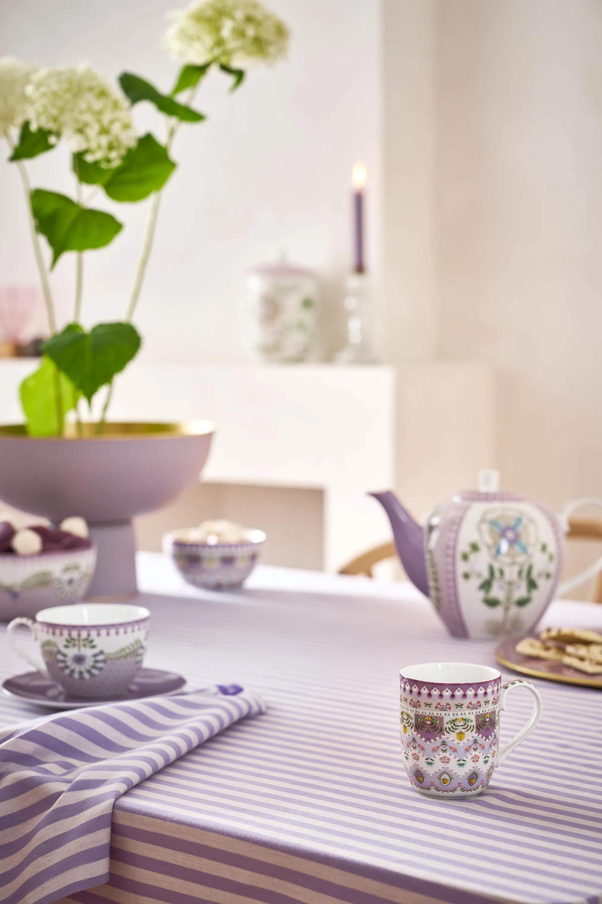 PIP Studio Krus og kopper med hank Lily & Lotus Krus - 2 stk. i Lilac, 14.5 cl, 2