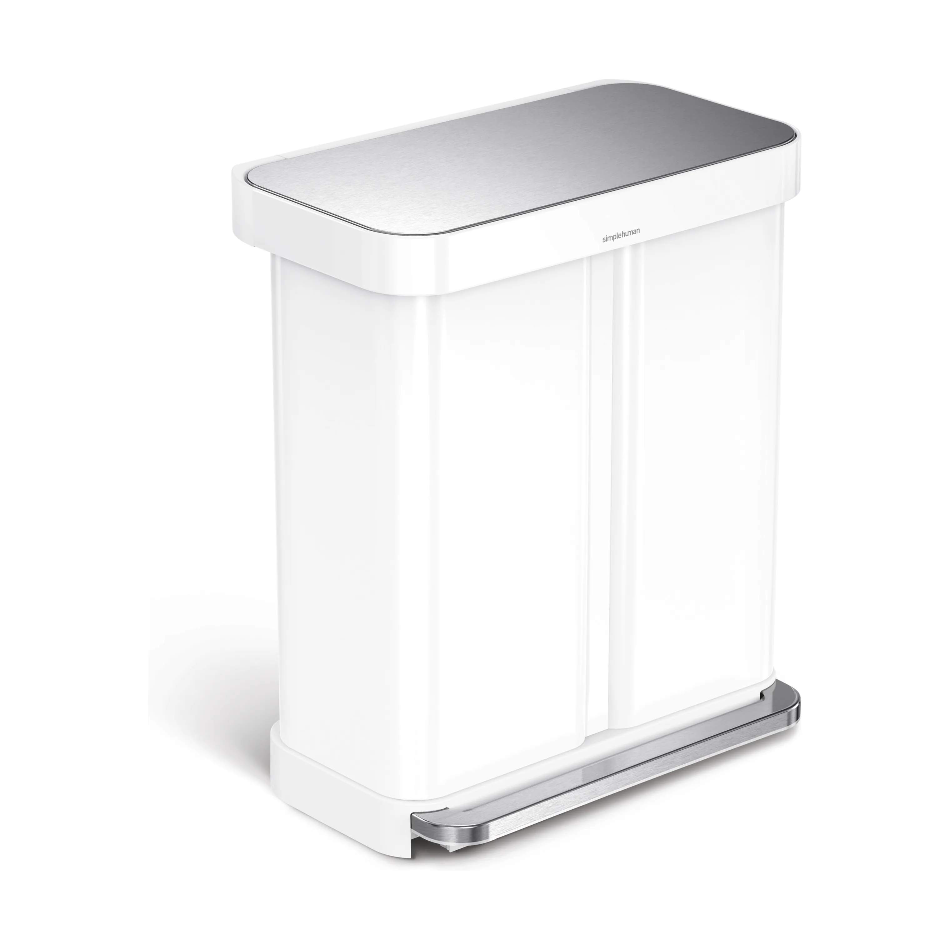 Simplehuman Pedalspande Dual Pedalspand i Hvid, 1