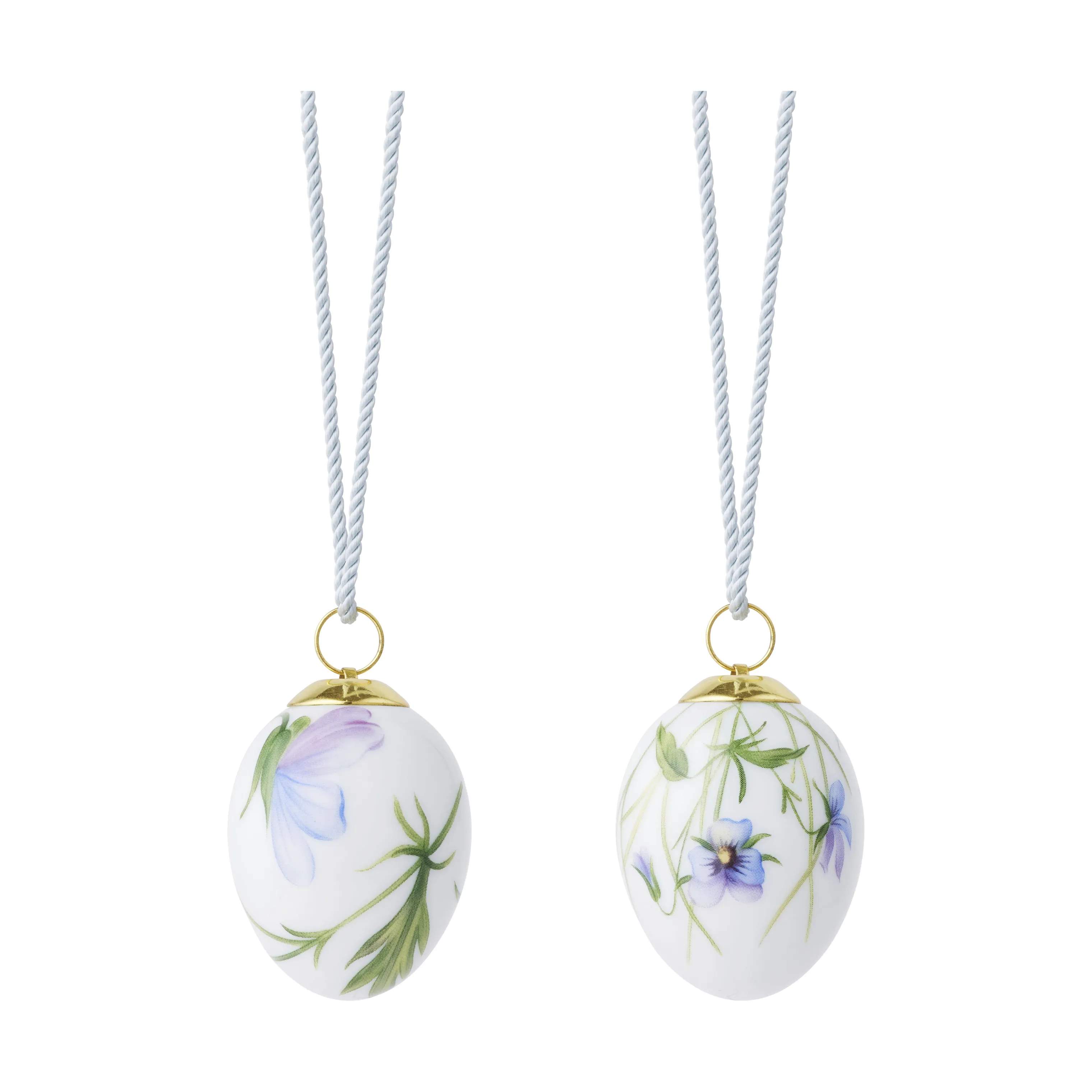Royal Copenhagen Påskeæg og ophæng Forårskollektion Mini Æg 2026 - Stedmoderblomst - 2 stk. i Lilla, 1