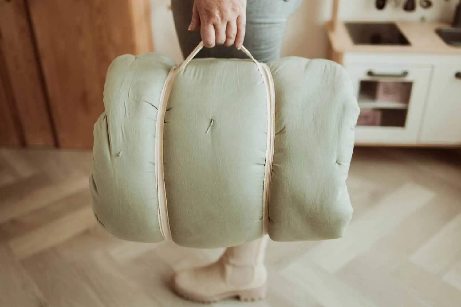 Play&Go Til børneværelset Bloom Babynest Legemåtte i Grøn, 6