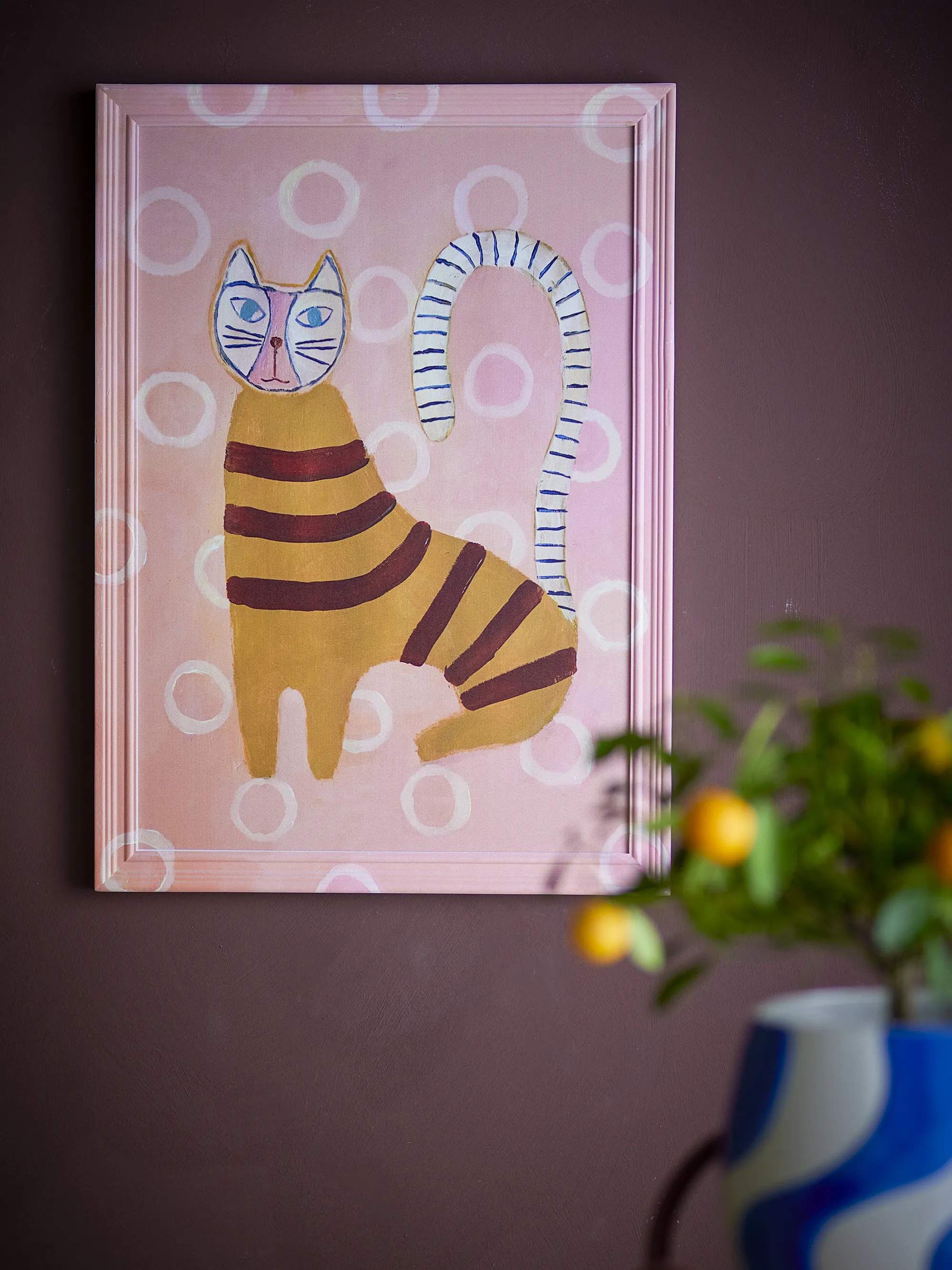 Bloomingville Plakater Billede - Missy Illustration med ramme i Rose, 2