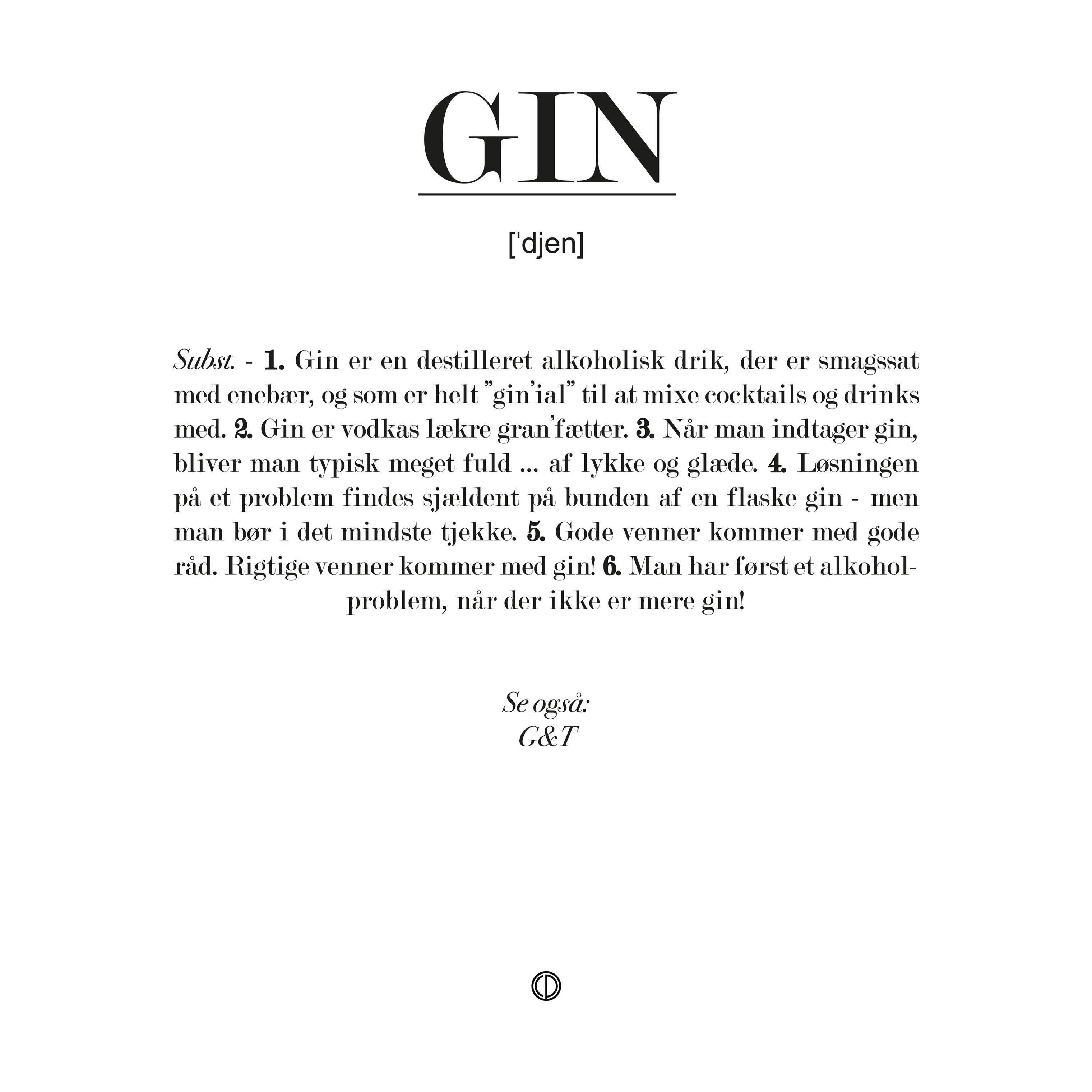 Plakat - Gin, gin, large