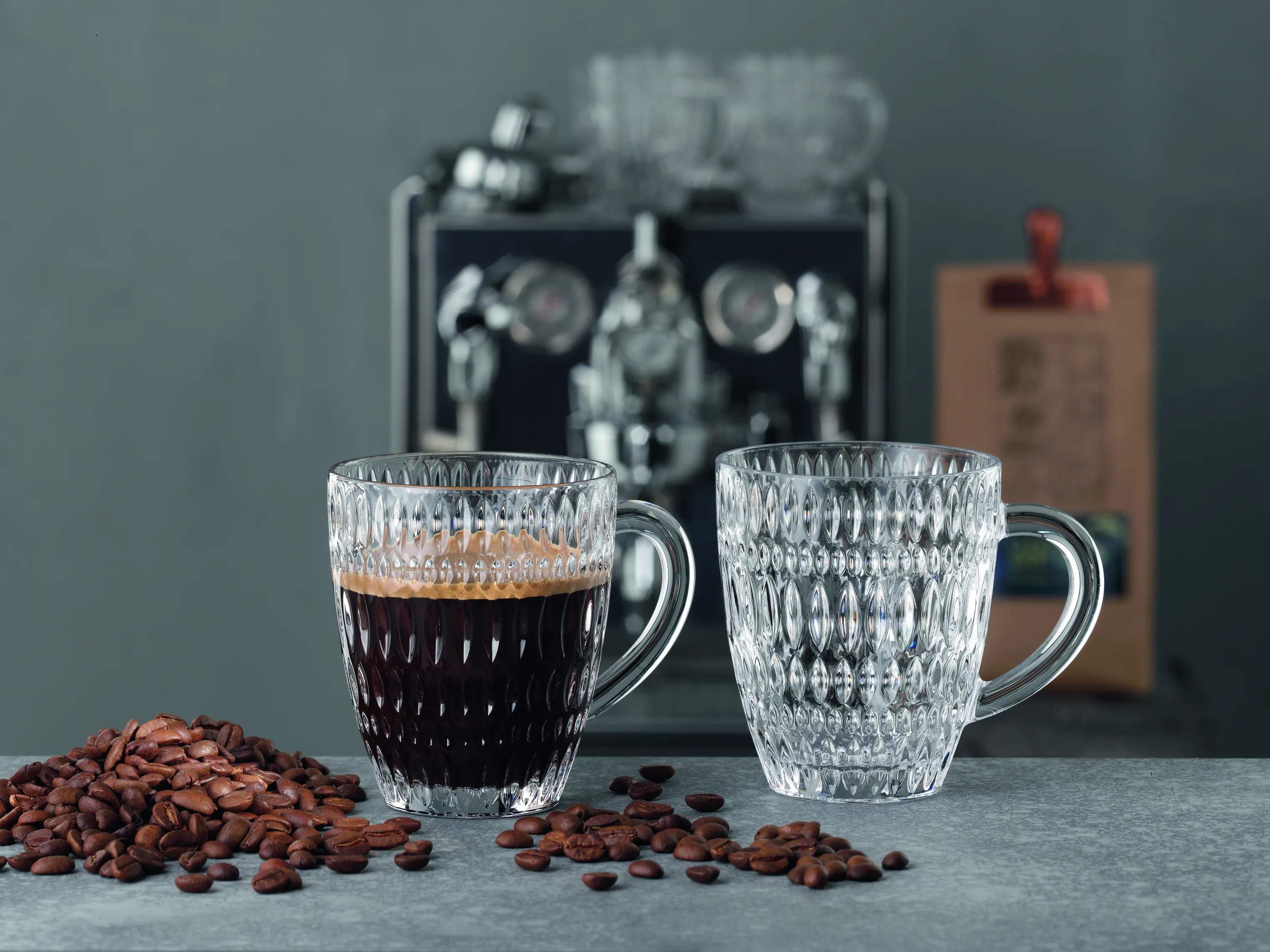 Nachtmann Krus og kopper med hank Ethno Latte Macchiato - 2 stk. i Klar, 2