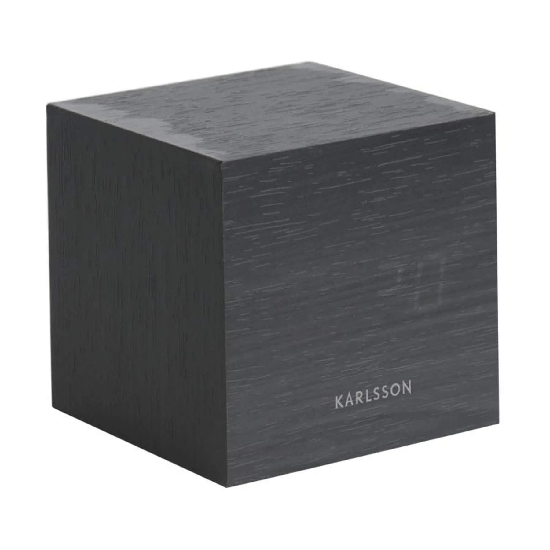 Karlsson Vækkeure Mini Cube Veneer Vækkeur i Sort, 3