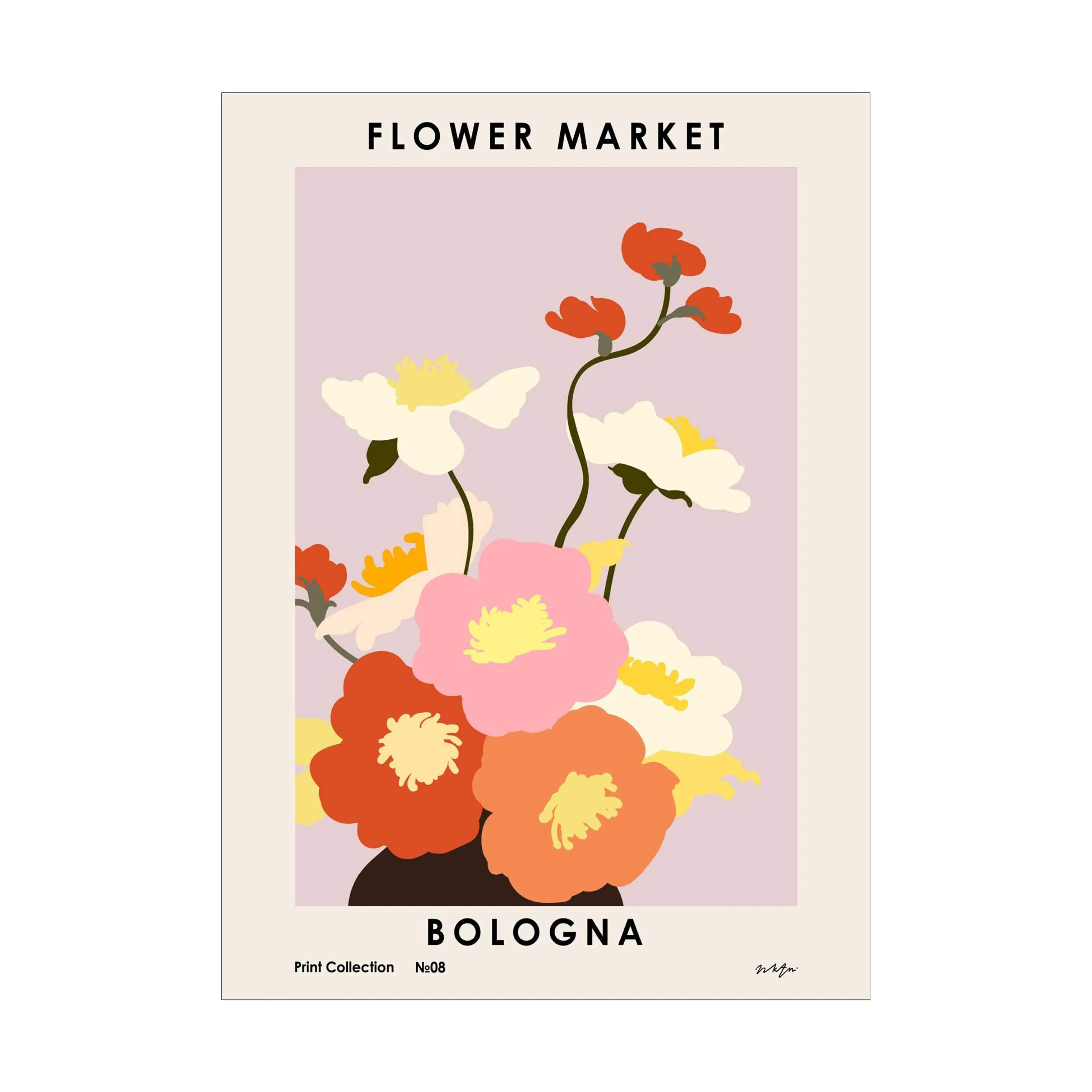 Poster&Frame Plakater Plakat - Flower Market i B30 x L40 cm, 1