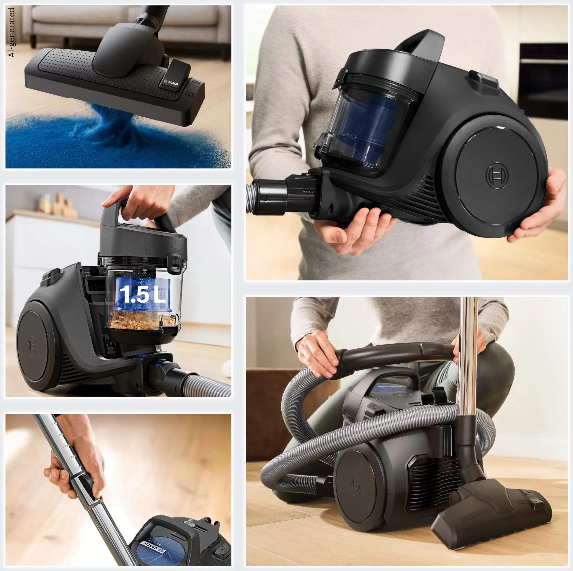 Bosch Støvsugere Serie 2 Støvsuger BGS05BA2HT i Sort/blå, 3
