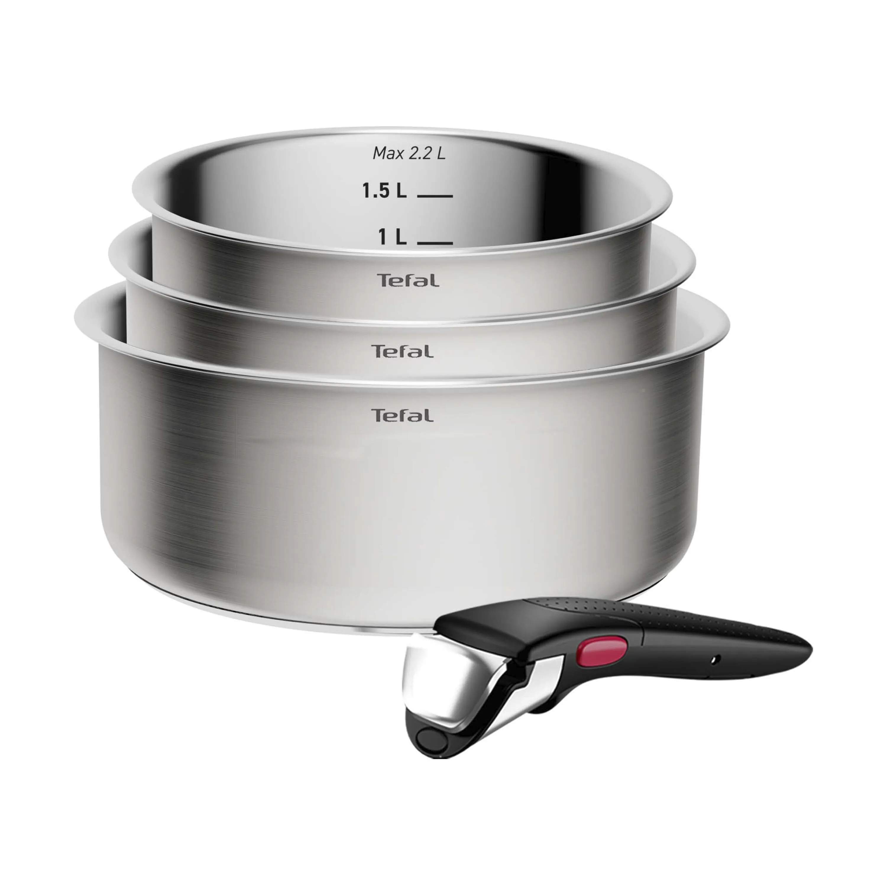Tefal Grydesæt Ingenio Emotion Plus SS Grydesæt - 4 dele i Sølvfarvet, 1