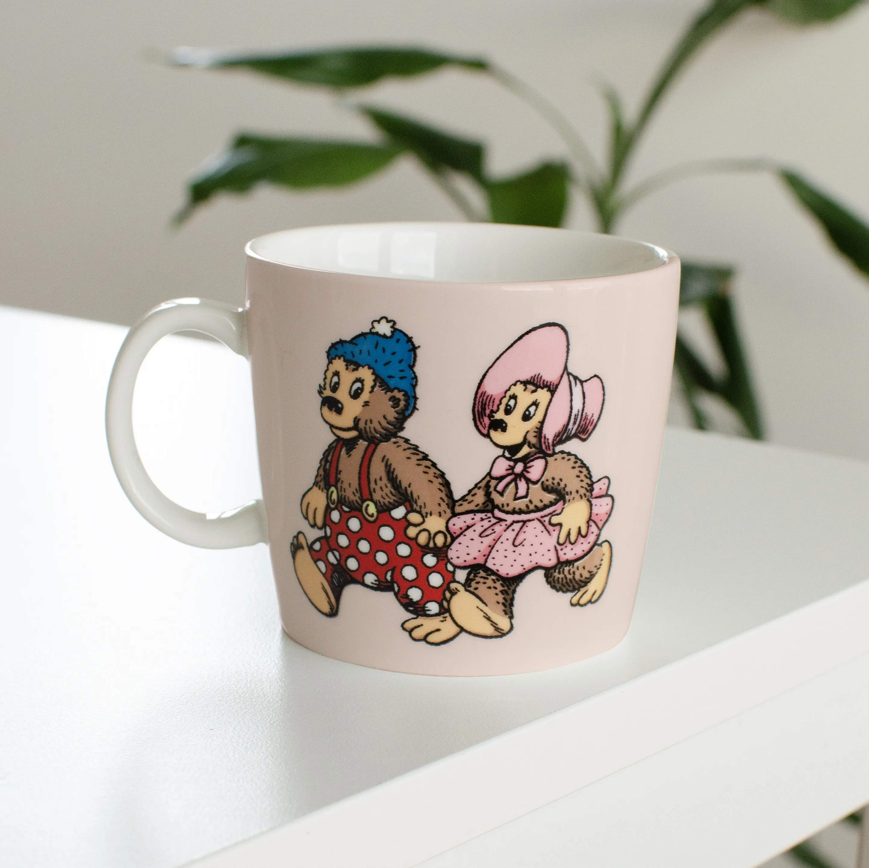 Barbo Toys Krus og kopper med hank RASMUS KLUM Krus - Kindkys i Beige/hvid/lyserød, 2