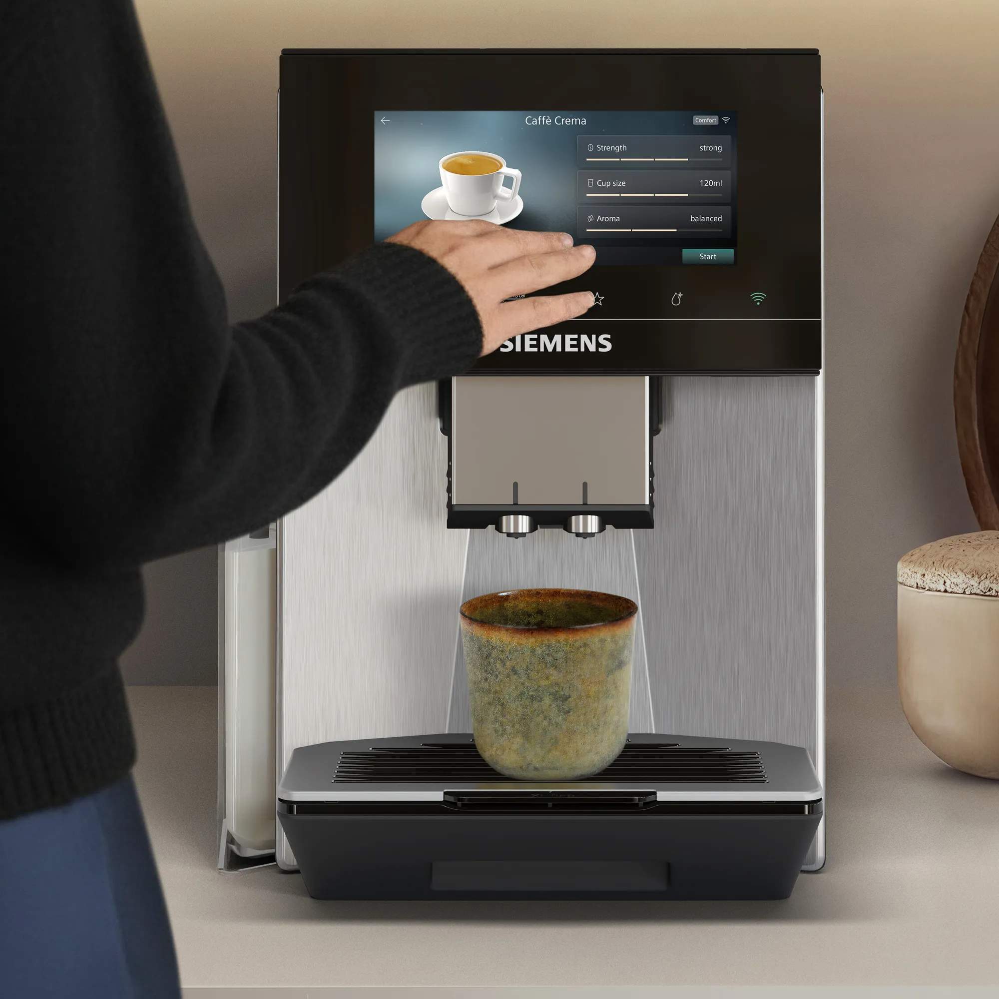 Siemens Espressomaskiner EQ900 iAroma Espressomaskine TQ925E03 i Grå, 4