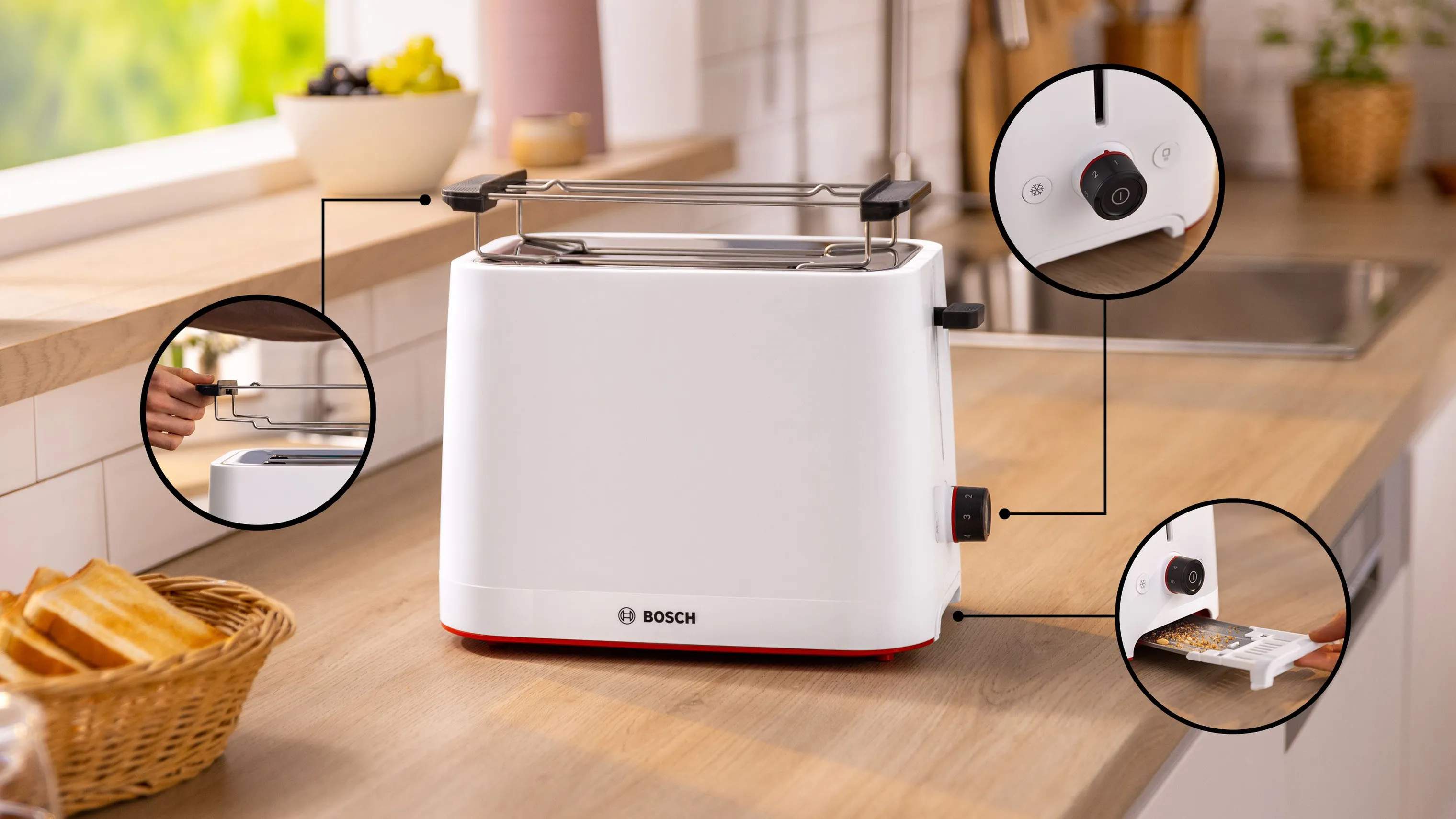 Bosch Brødristere MyMoment Brødrister i Hvid, 2