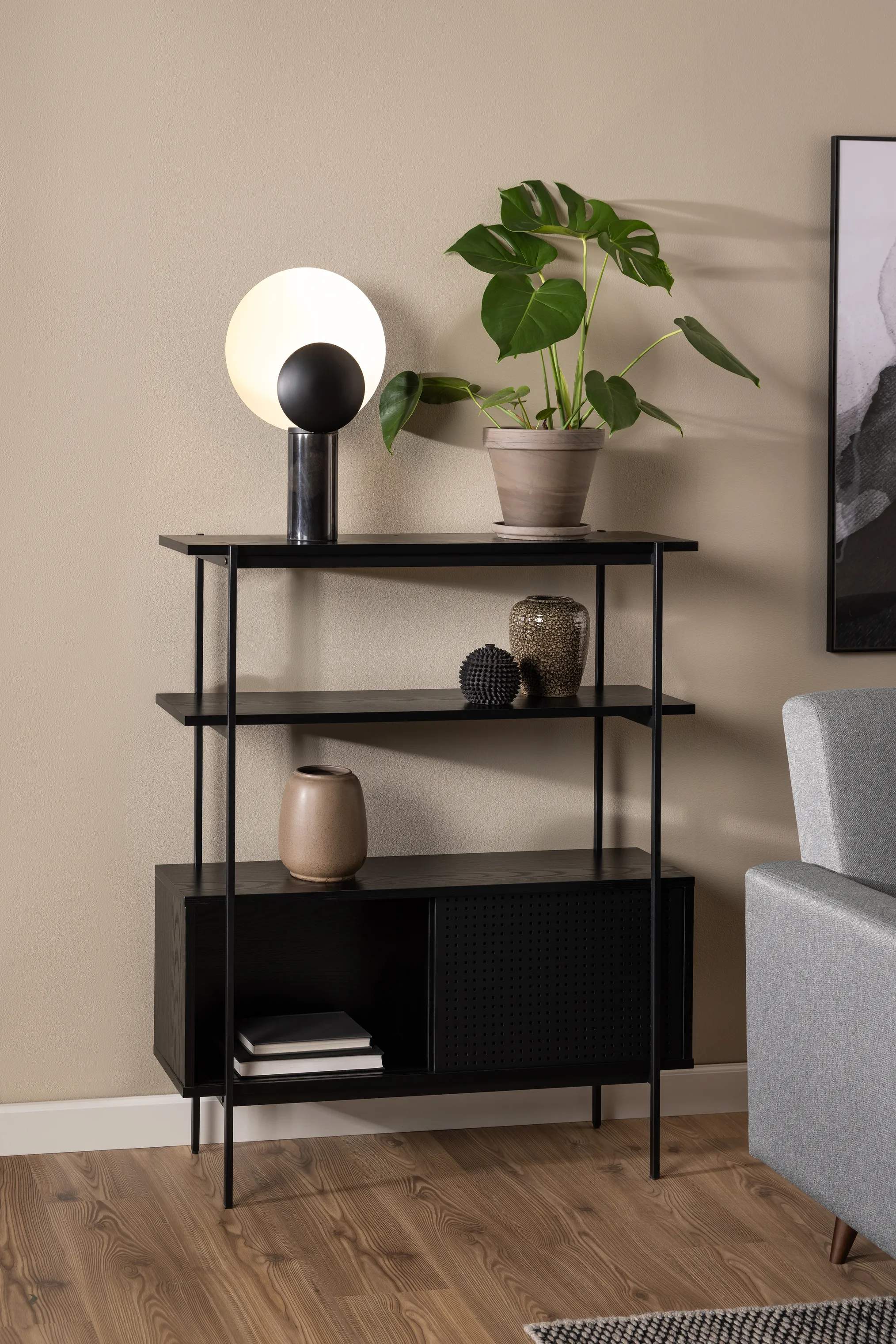 CASA Living Reoler og tilbehør Angus Reol i sort, 3