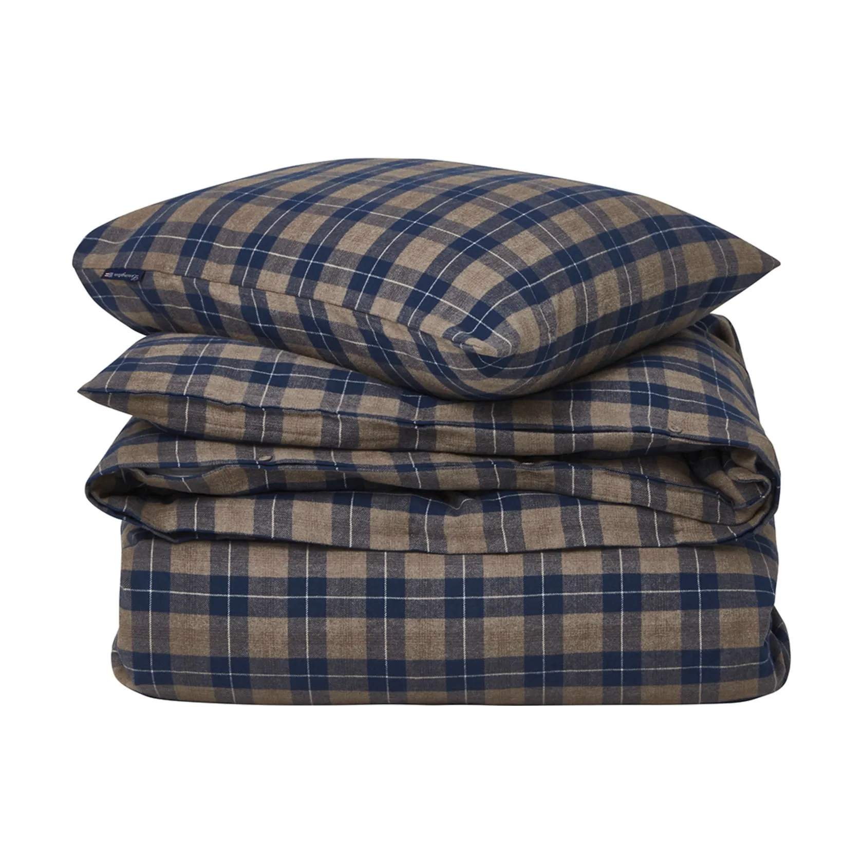 Comforts of Fall Sengesæt, denim blue;beige, large