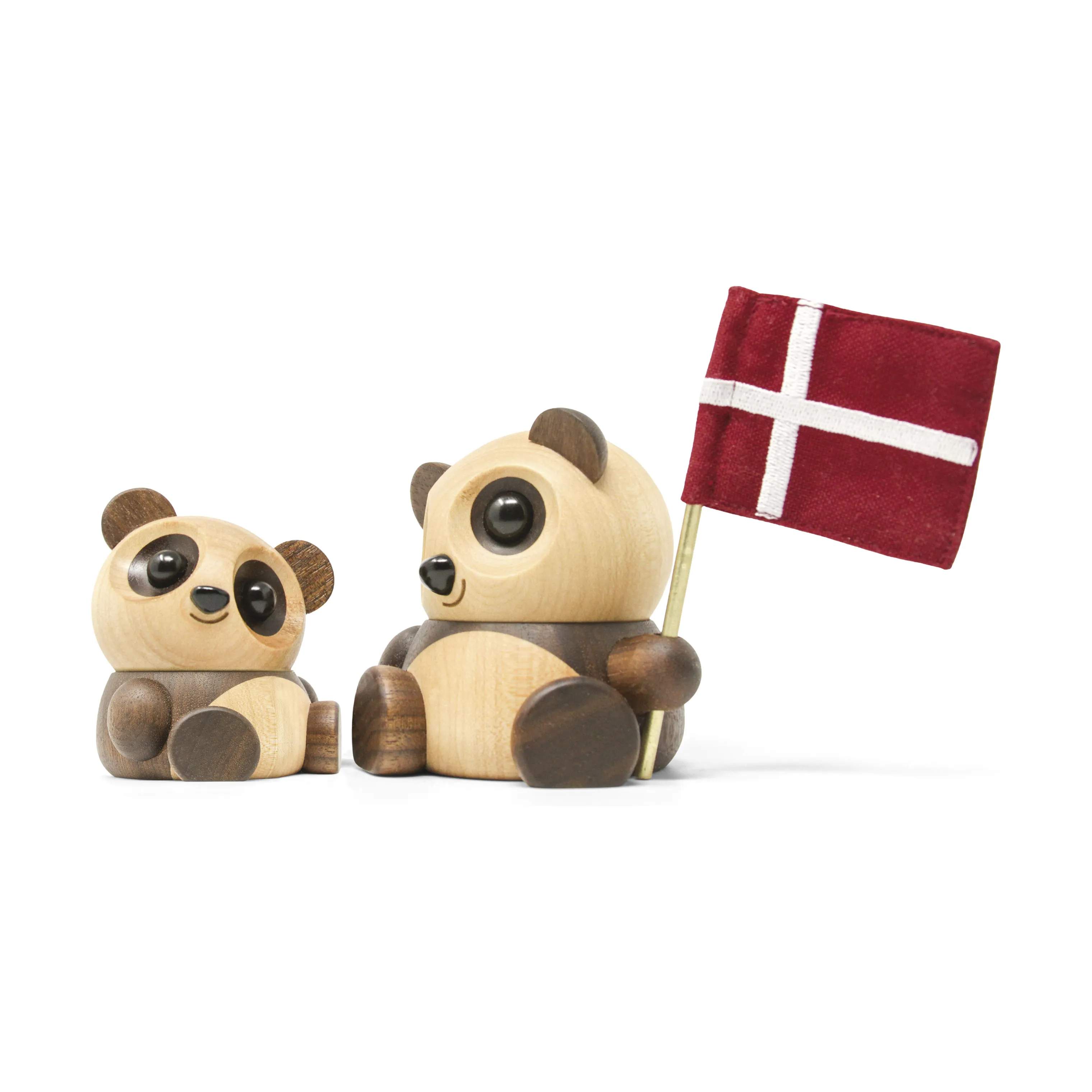 FableWood Dyrefigurer Panda - Pom Pom i Ask/Valnød, 4