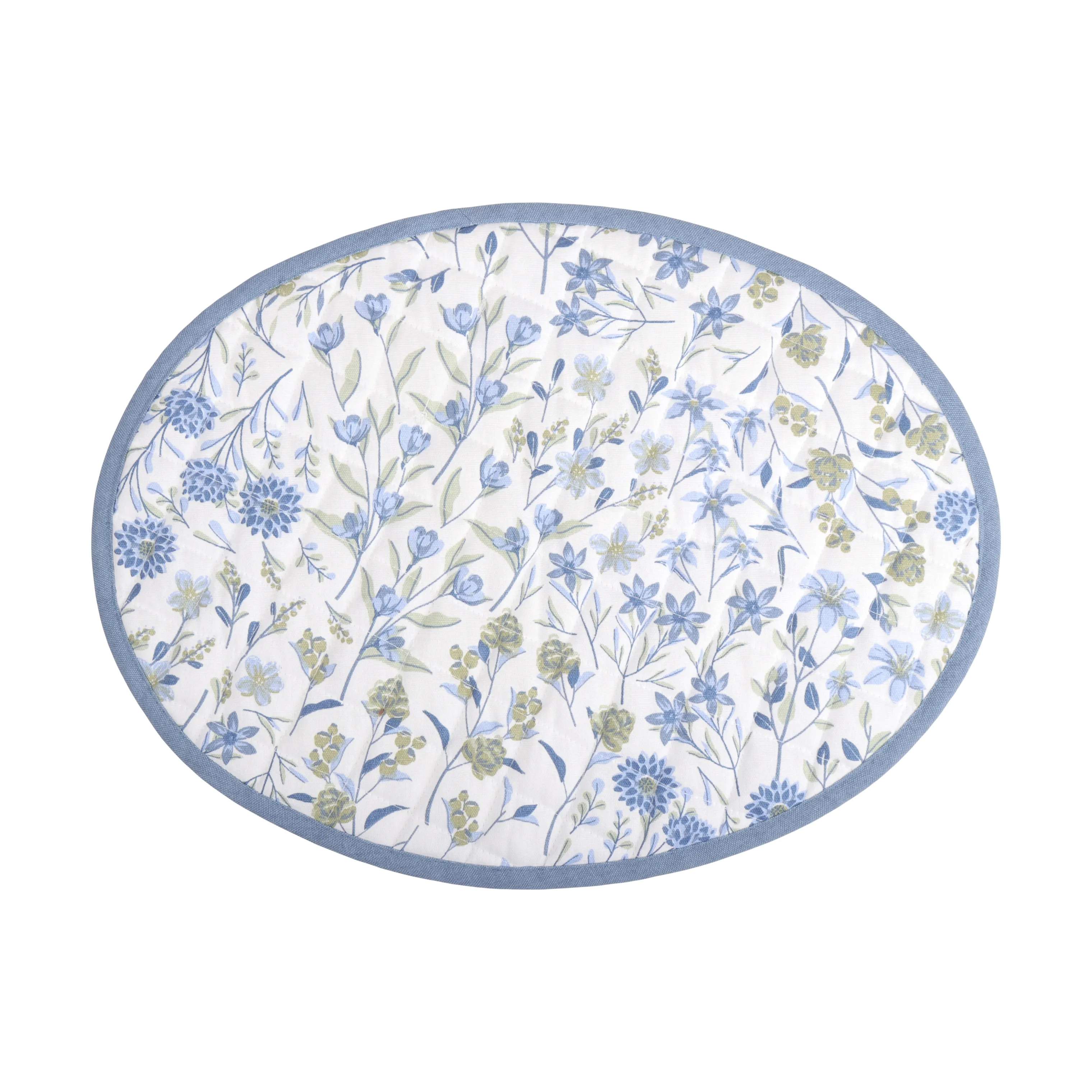 CASA Living Dækkeservietter Dækkeserviet i blå blomster, 1