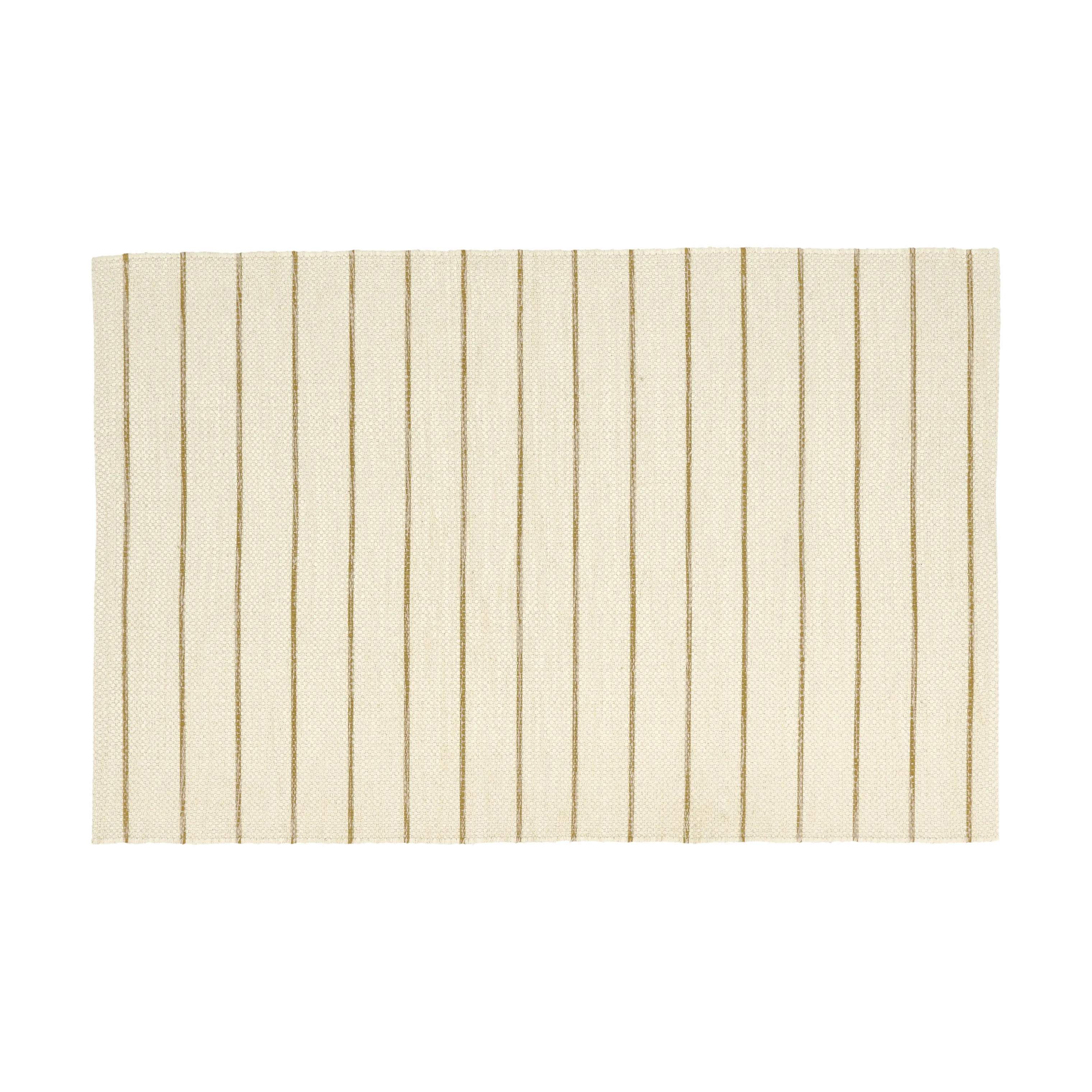 Line Tæppe, beige/toffee brown, large