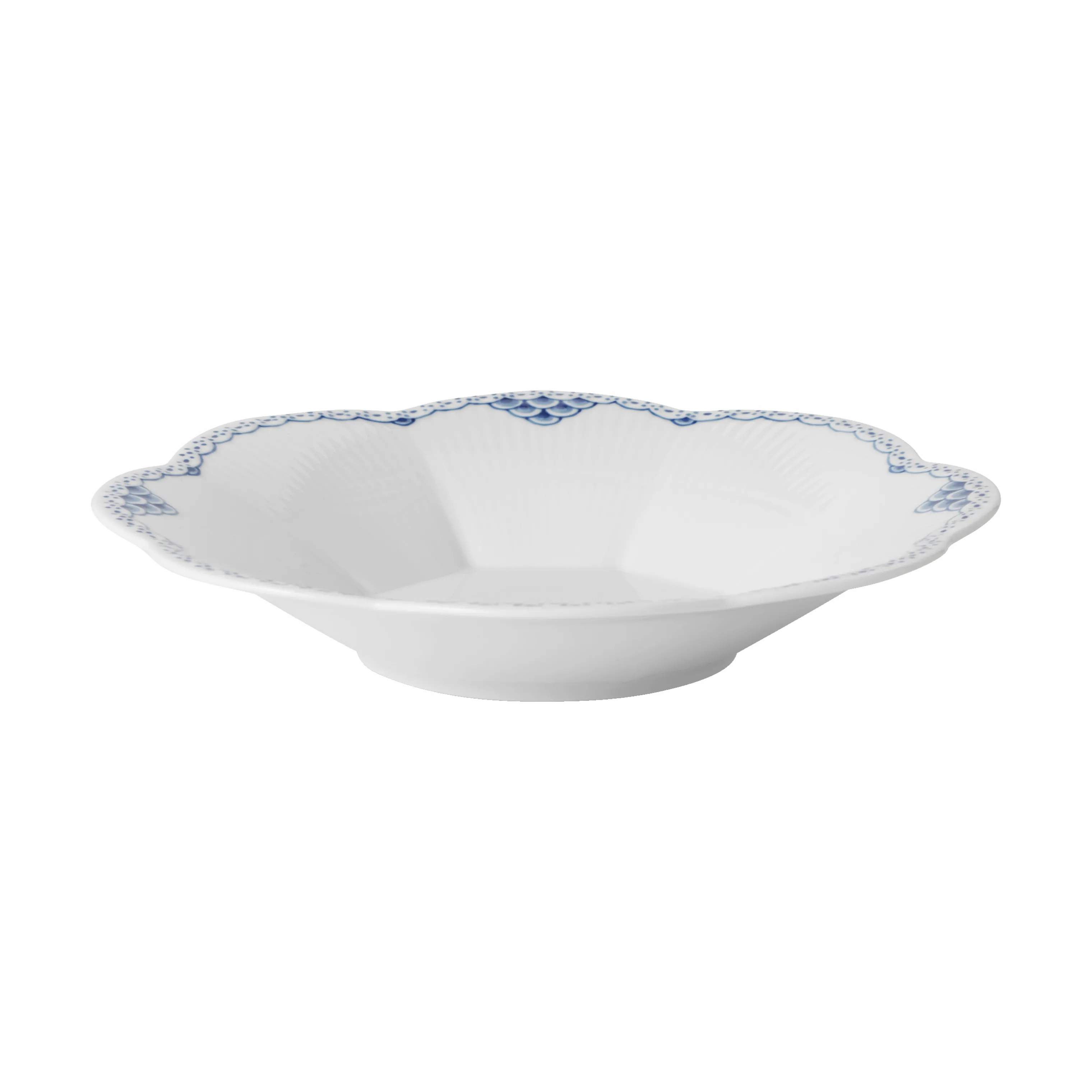 Royal Copenhagen Serveringsskåle Prinsesse Kantet Skål i Koboltblå/hvid, 25,5 cm, 2