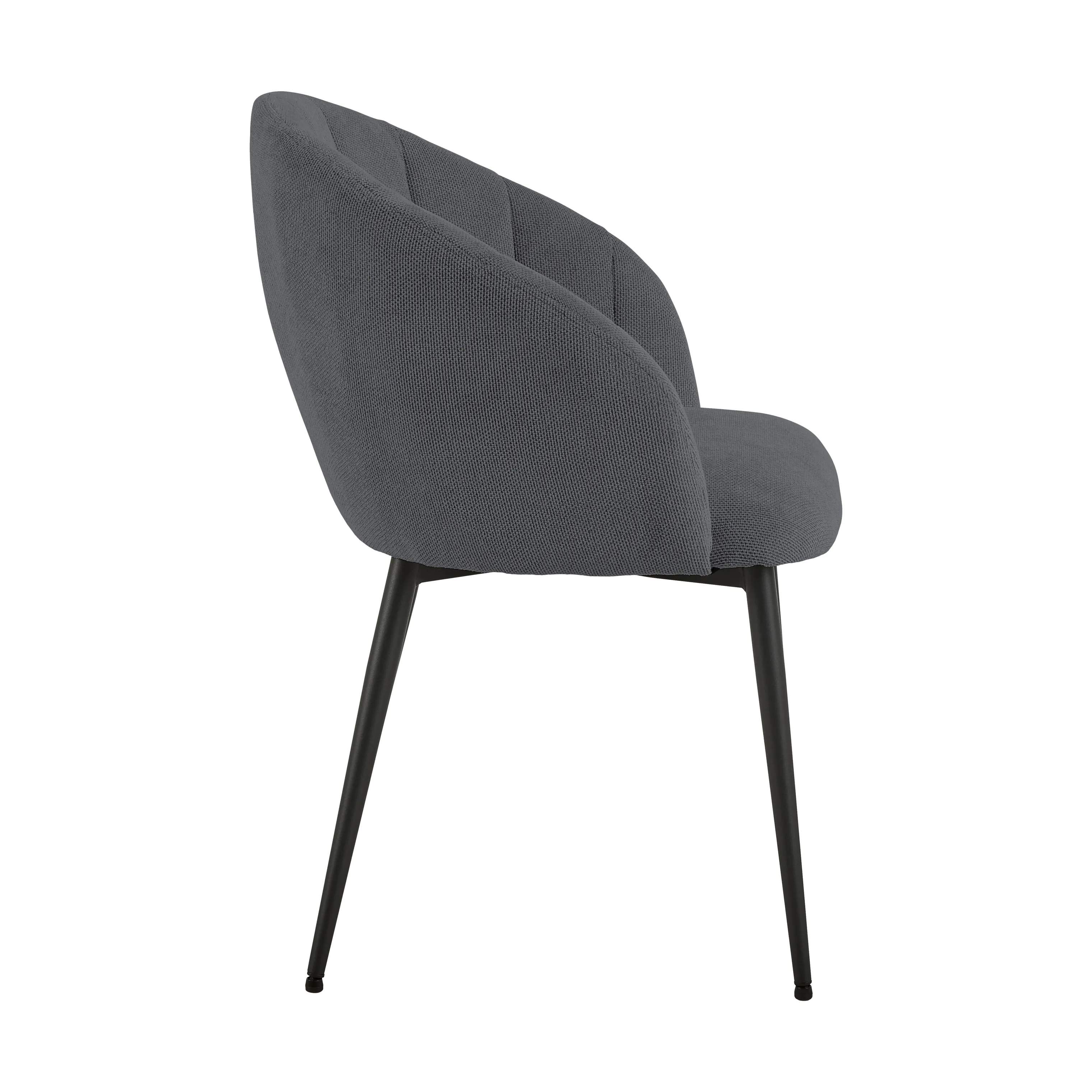CASA Living Spisebordsstole Daniella Spisebordsstol i Antracit/mat sort, 5