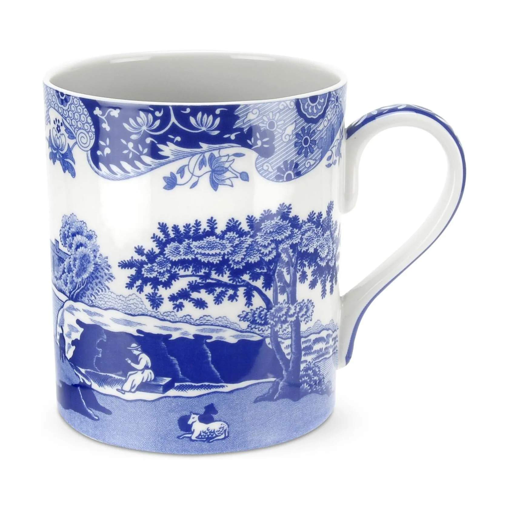 Spode Krus og kopper med hank Blue Italian Blue Italien Krus i blå/hvid, 1