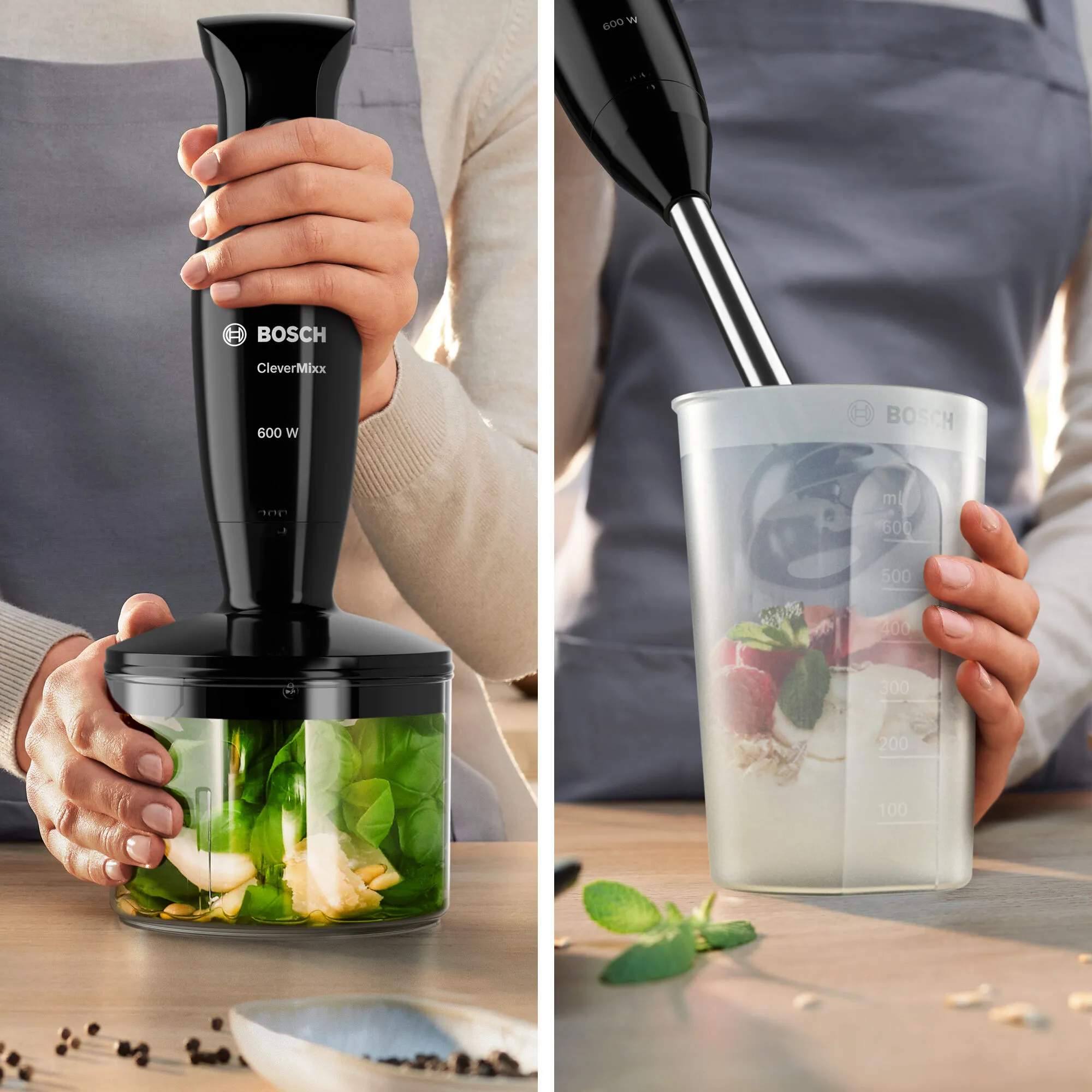 Bosch Stavblendere CleverMixx Stavblender i Piano sort, 2
