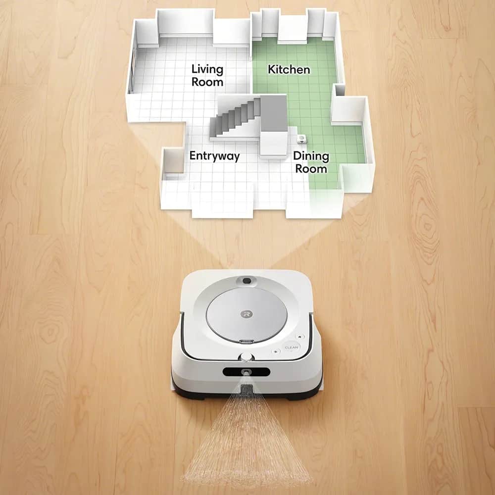 iRobot Gulvvaskere og tilbehør Braava M6138 Gulvrengøringsrobot i Hvid, 3